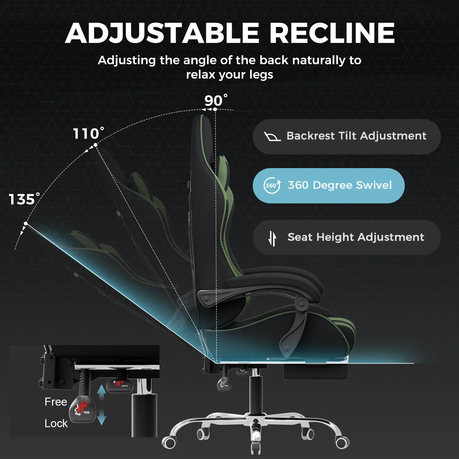 Footrest Series GT800A Fabric - Image 53