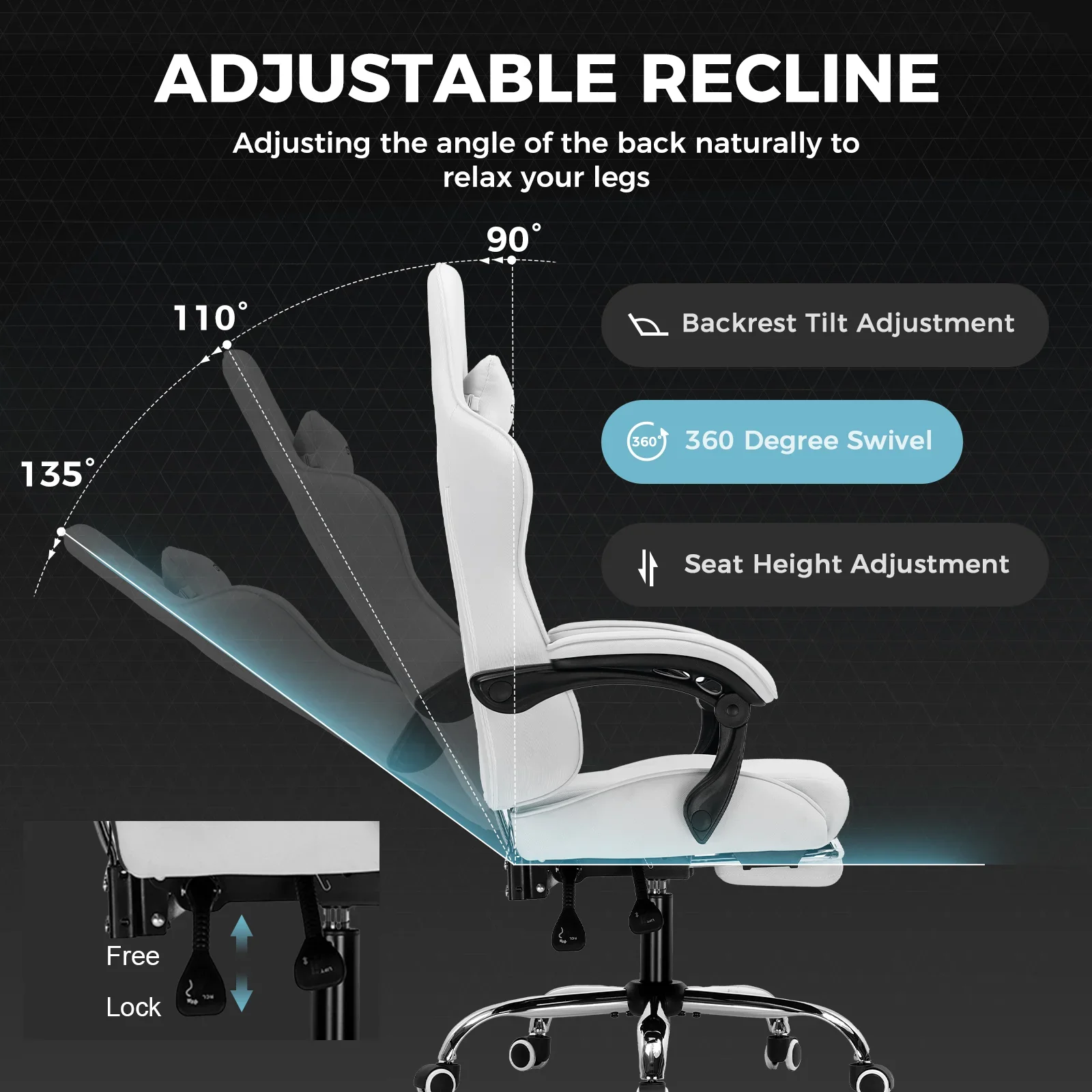 Footrest Series GT800A Fabric - Image 61