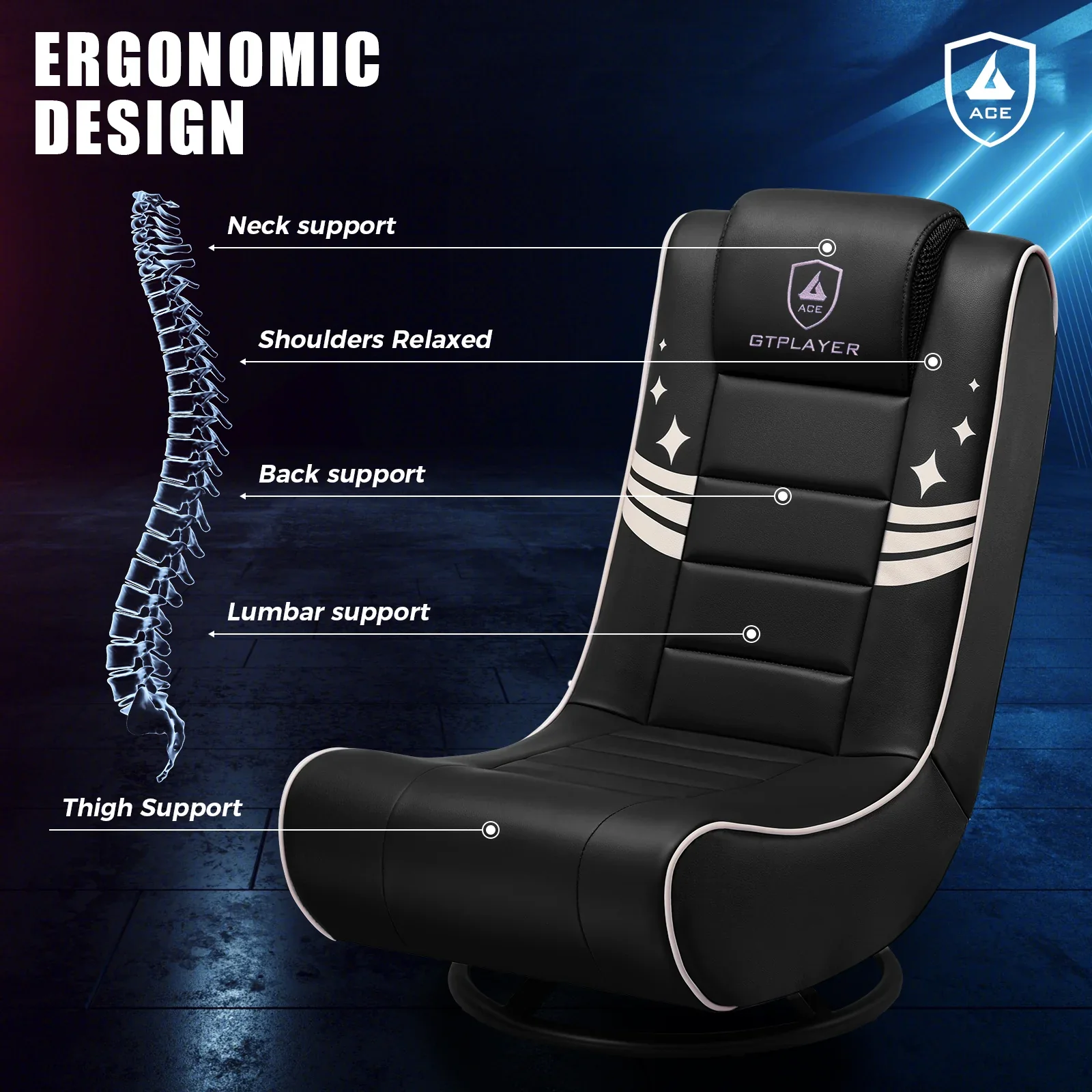Foldable Swivel Floor Gaming Chairs GTP-FL606 - Image 14