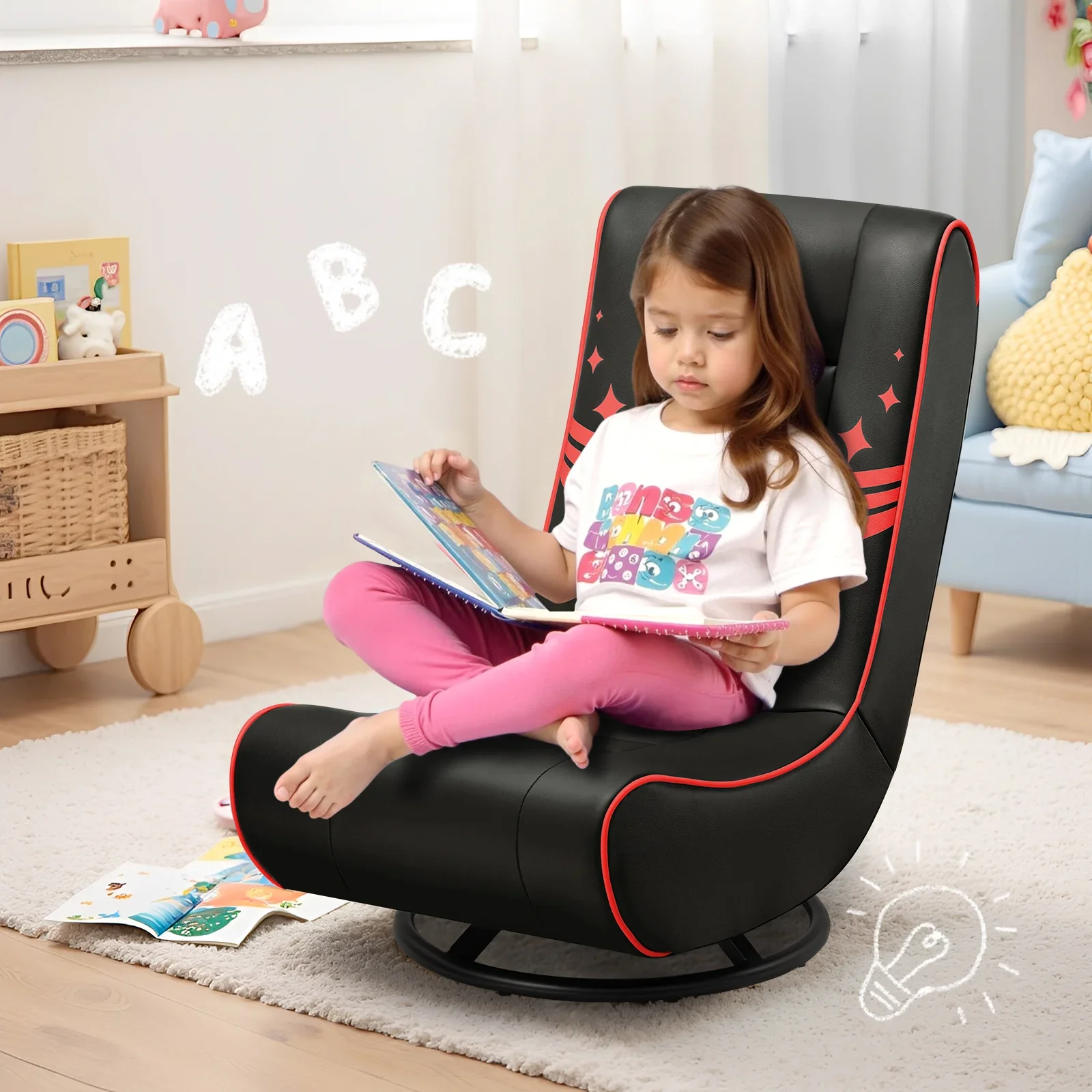 Foldable Swivel Floor Gaming Chairs GTP-FL606 - Image 20