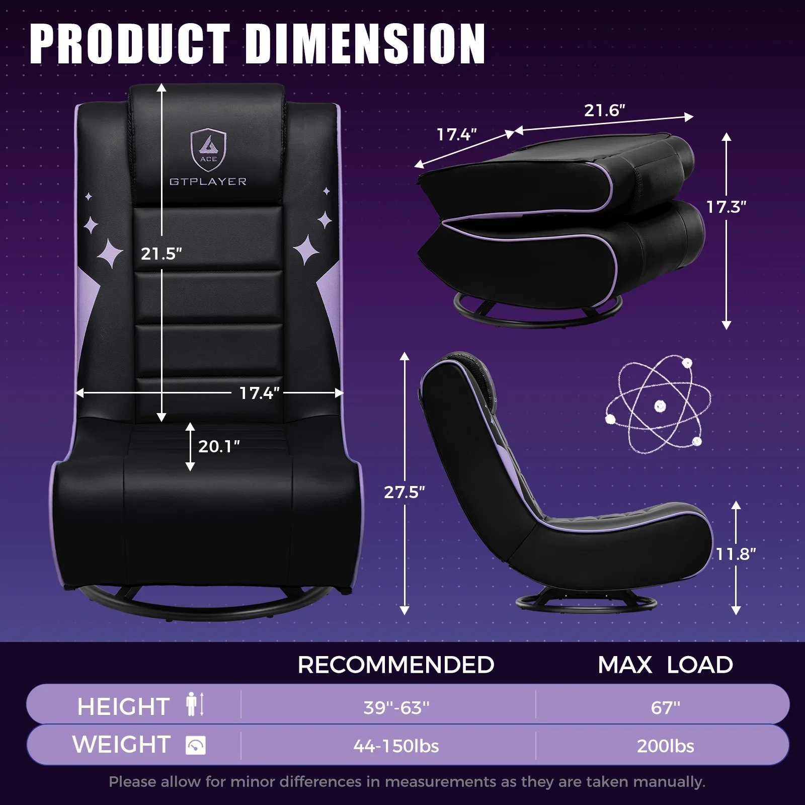 Foldable Swivel Floor Gaming Chairs GTP-FL606 - Image 37