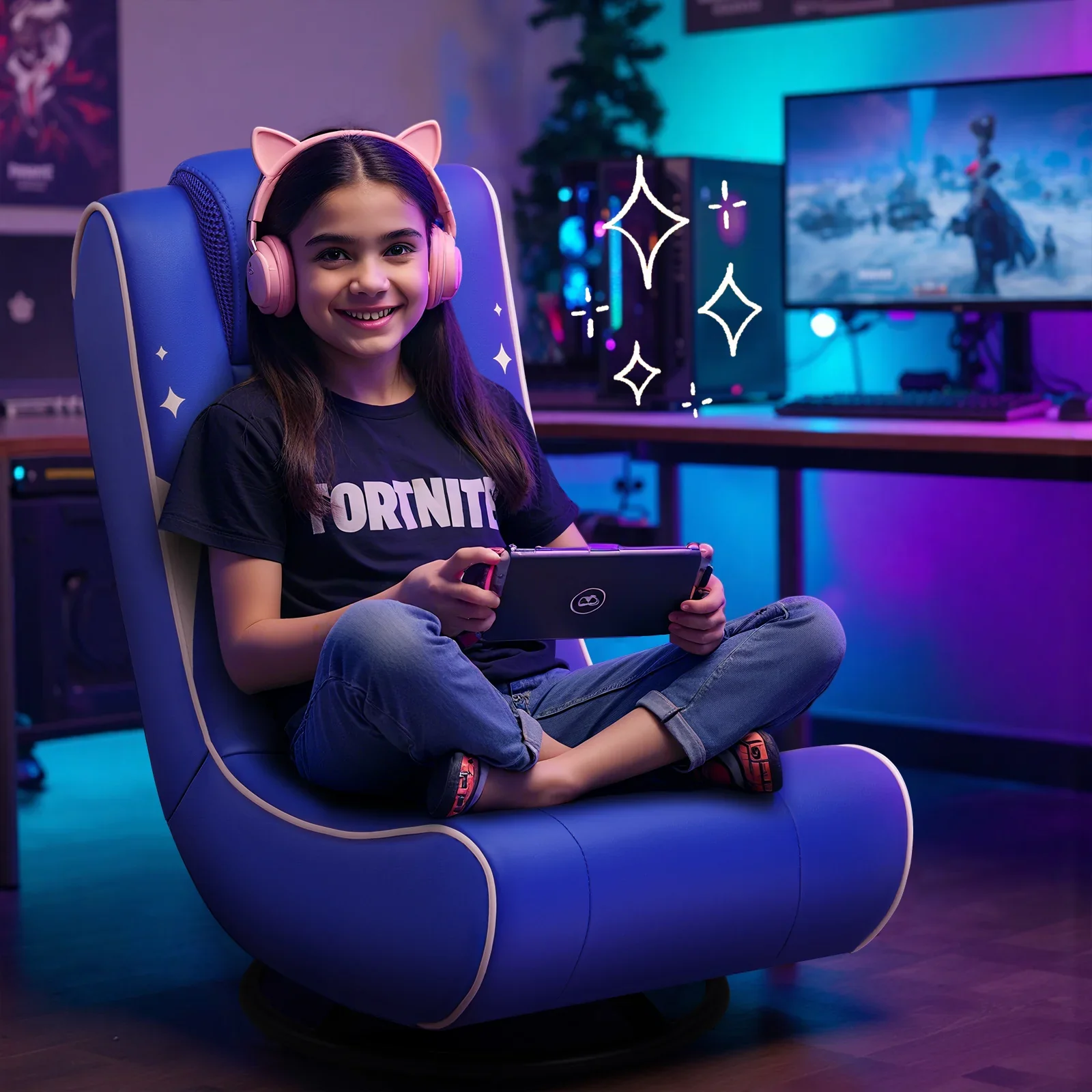 Foldable Swivel Floor Gaming Chairs GTP-FL606 - Image 39