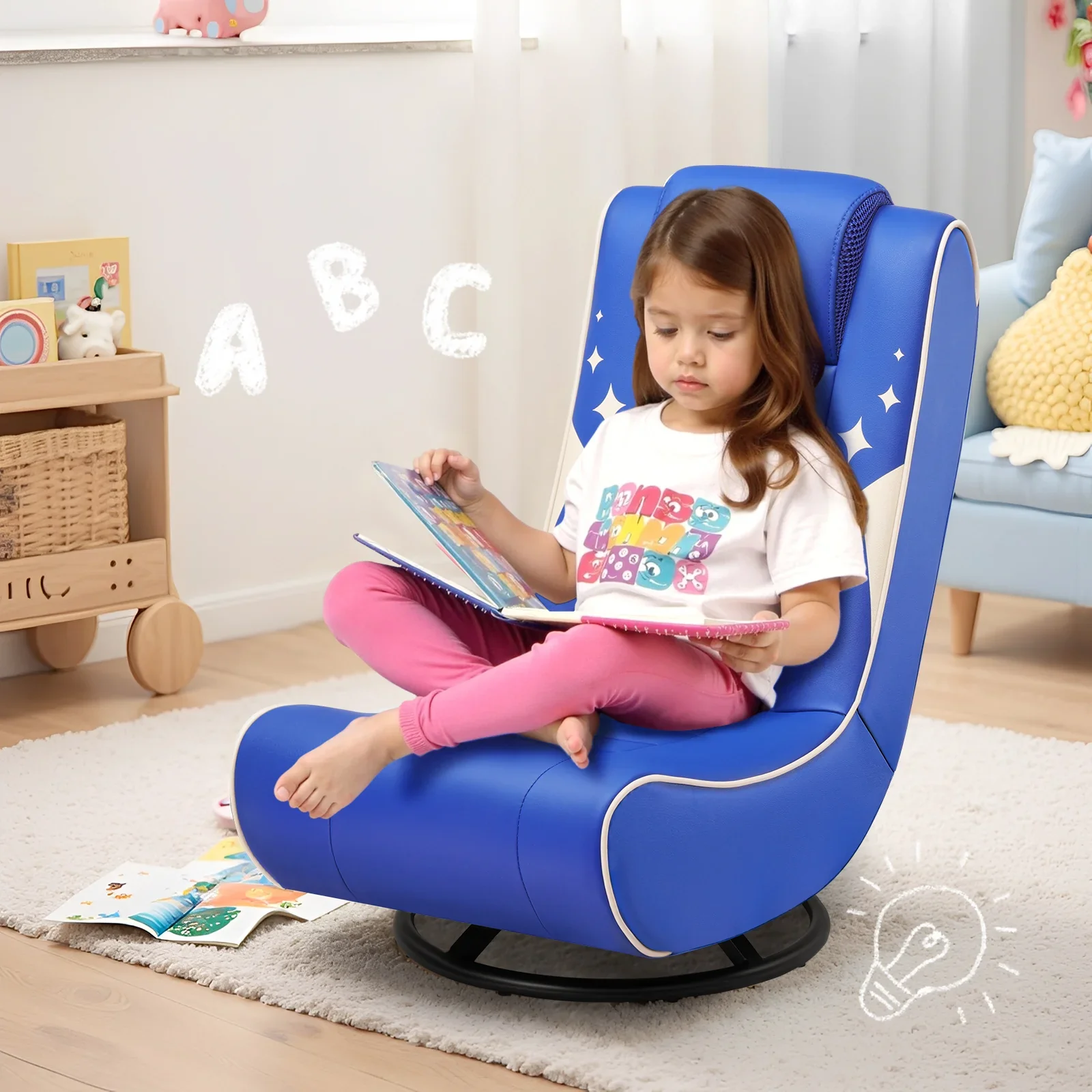 Foldable Swivel Floor Gaming Chairs GTP-FL606 - Image 44