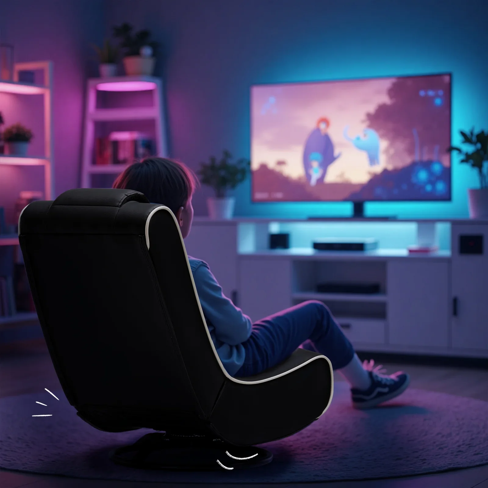 Foldable Swivel Floor Gaming Chairs GTP-FL606 - Image 5
