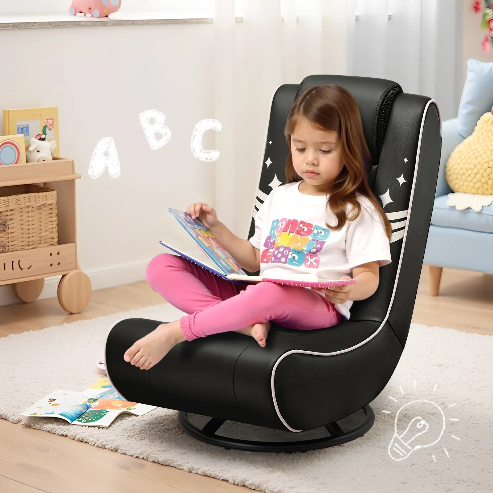 Foldable Swivel Floor Gaming Chairs GTP-FL606 - Image 6