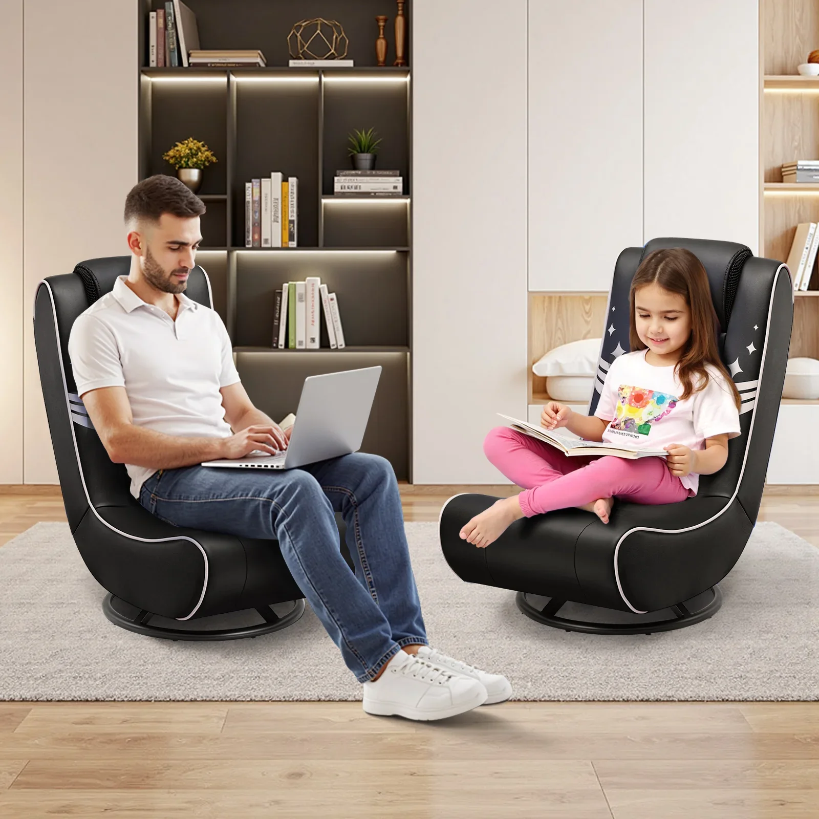 Foldable Swivel Floor Gaming Chairs GTP-FL606 - Image 9