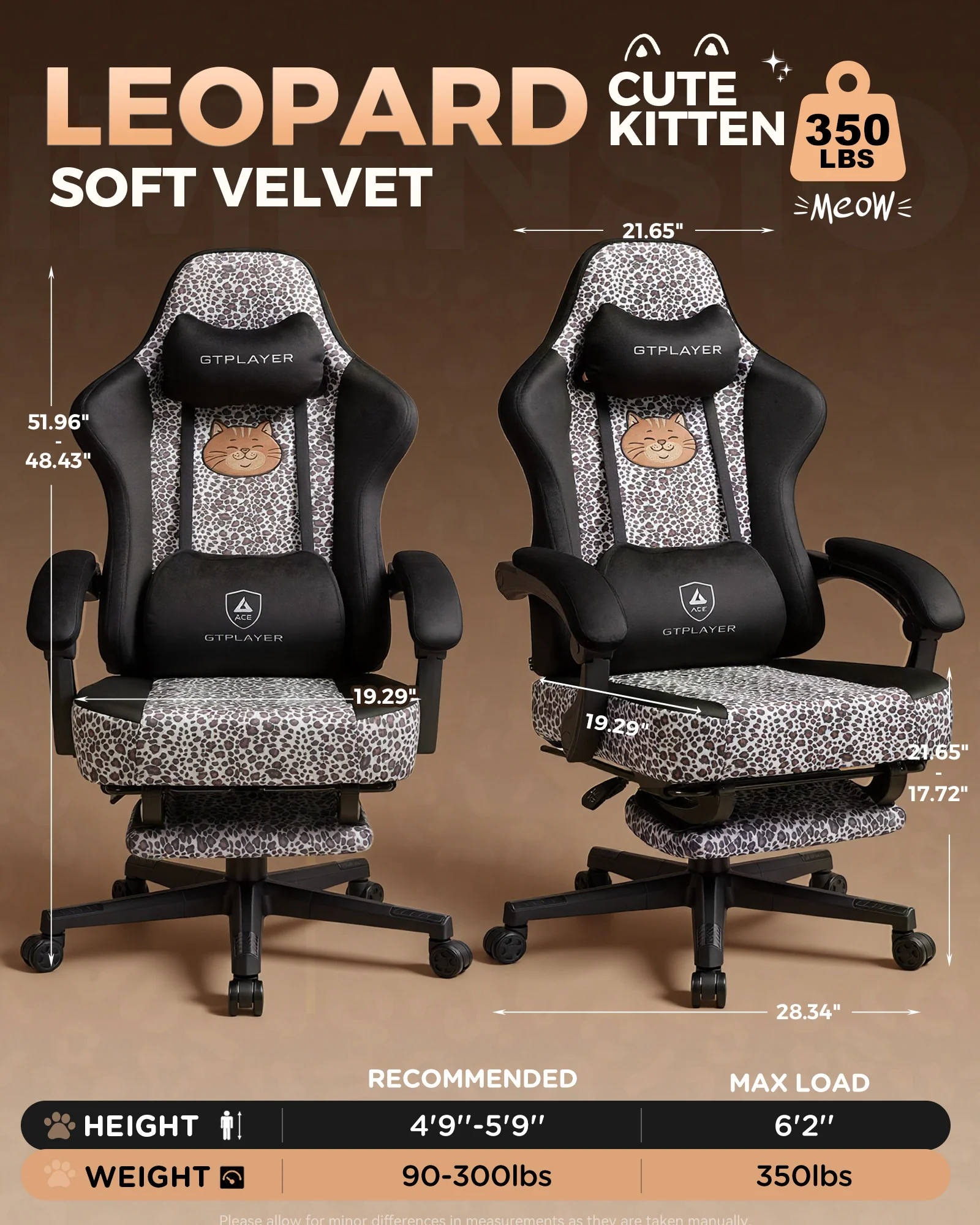 Leopard Cat Gaming Chair GTP710 - Image 10