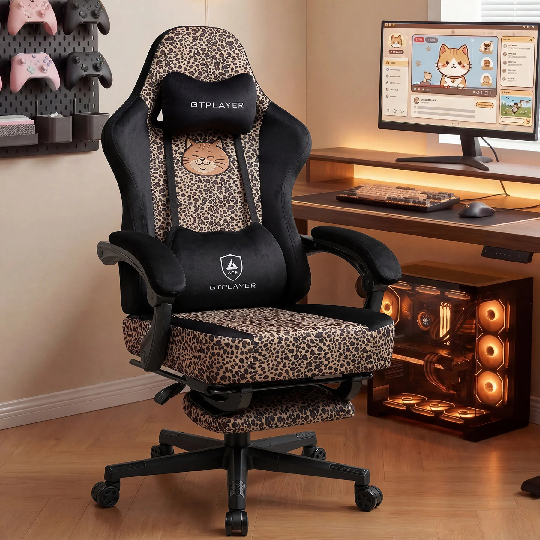 Leopard Cat Gaming Chair GTP710 - Image 14