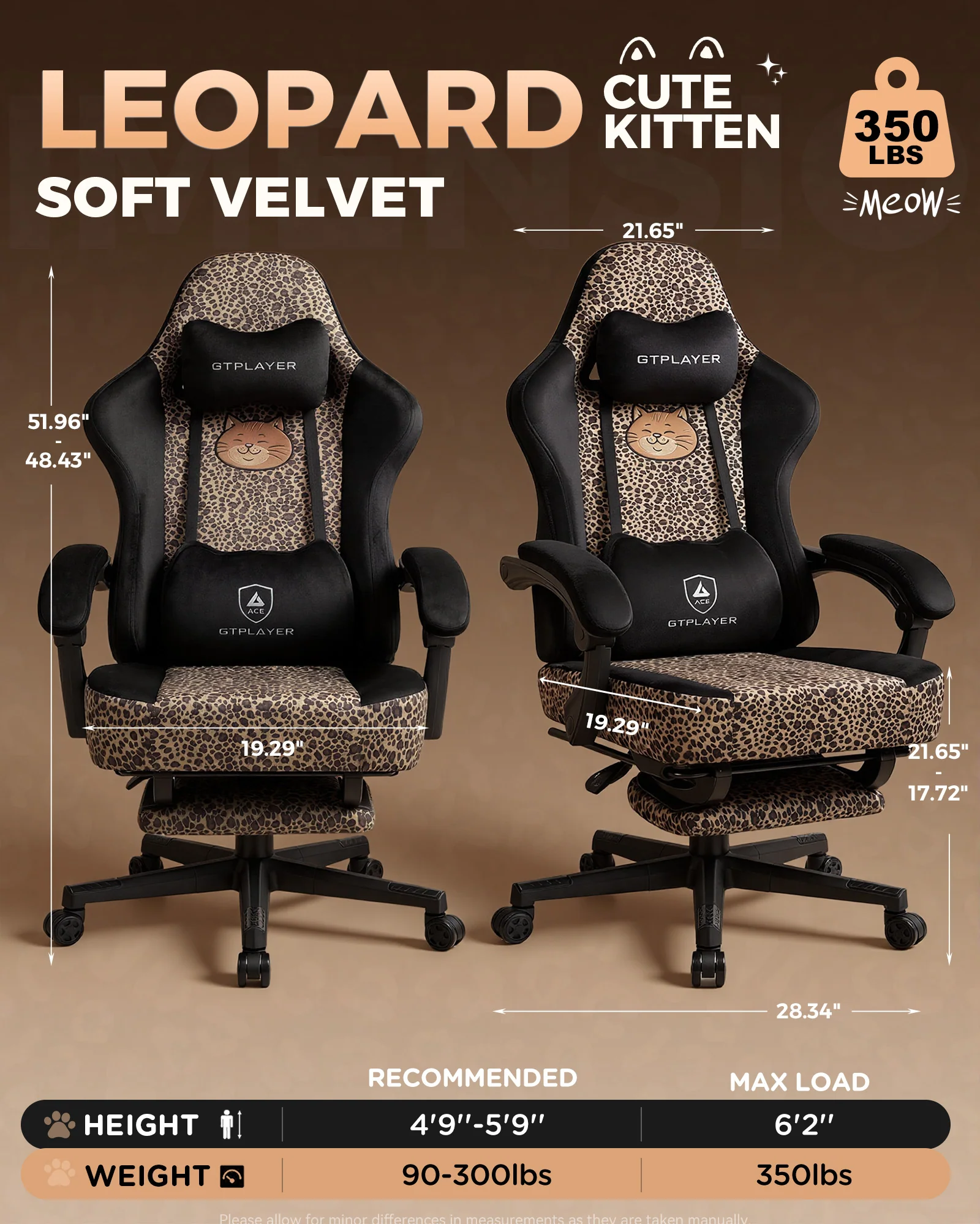 Leopard Cat Gaming Chair GTP710 - Image 15