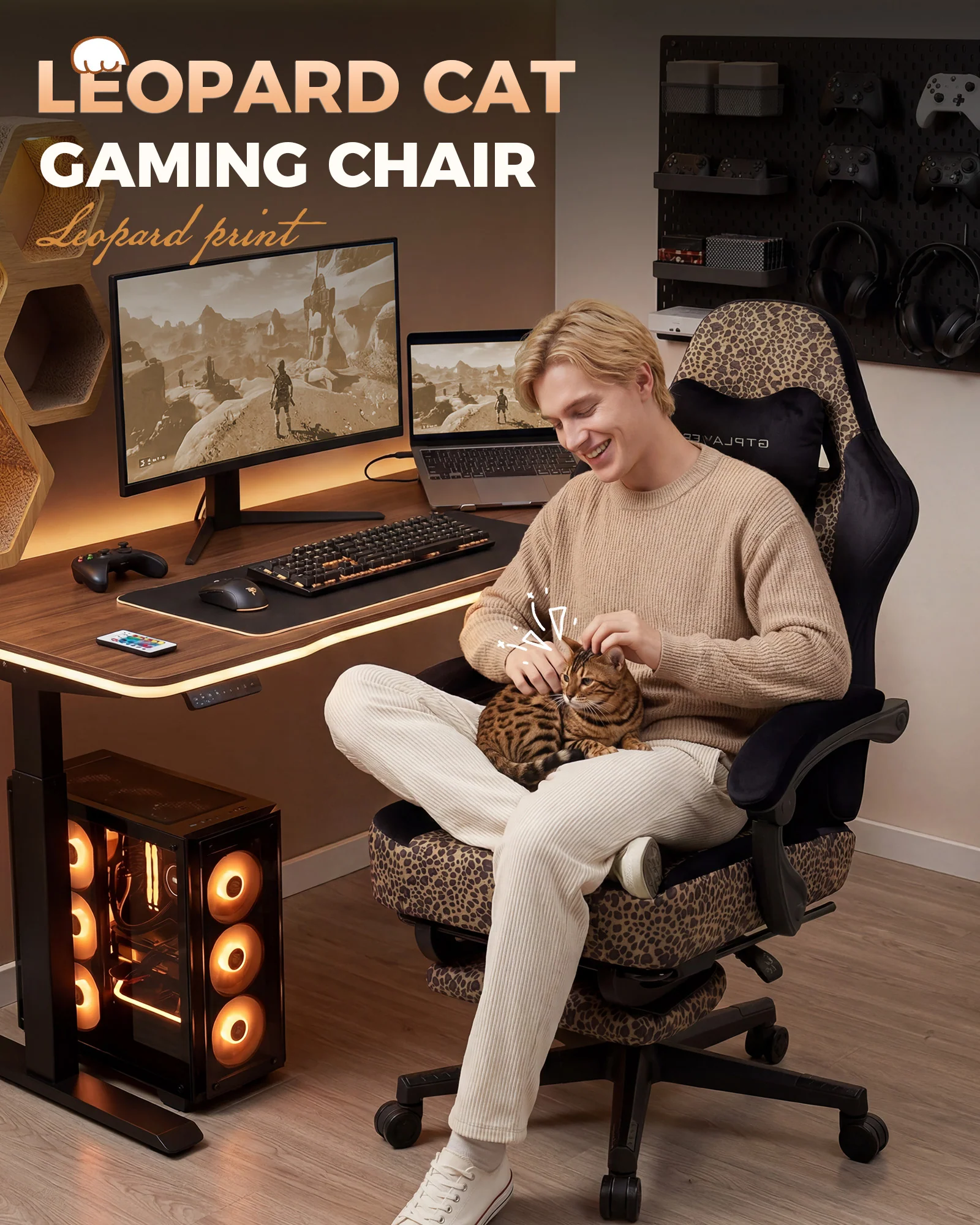 Leopard Cat Gaming Chair GTP710 - Image 16