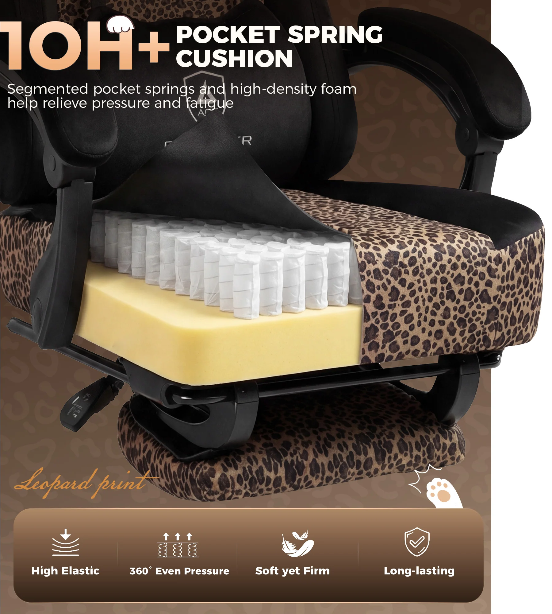 Leopard Cat Gaming Chair GTP710 - Image 19