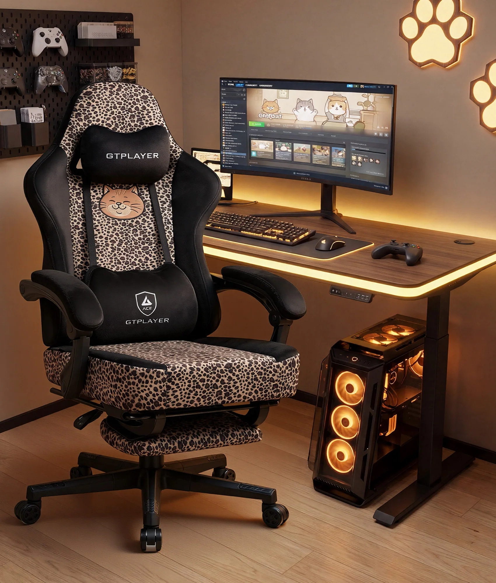 Leopard Cat Gaming Chair GTP710 - Image 21