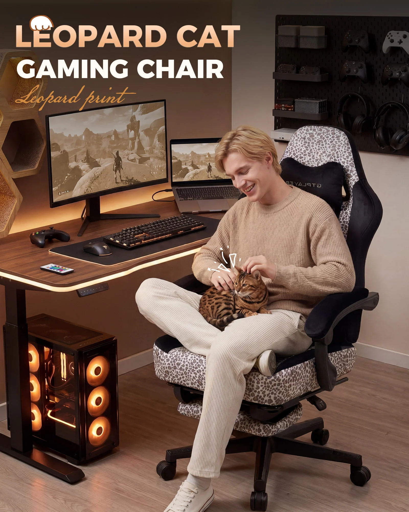 Leopard Cat Gaming Chair GTP710 - Image 4