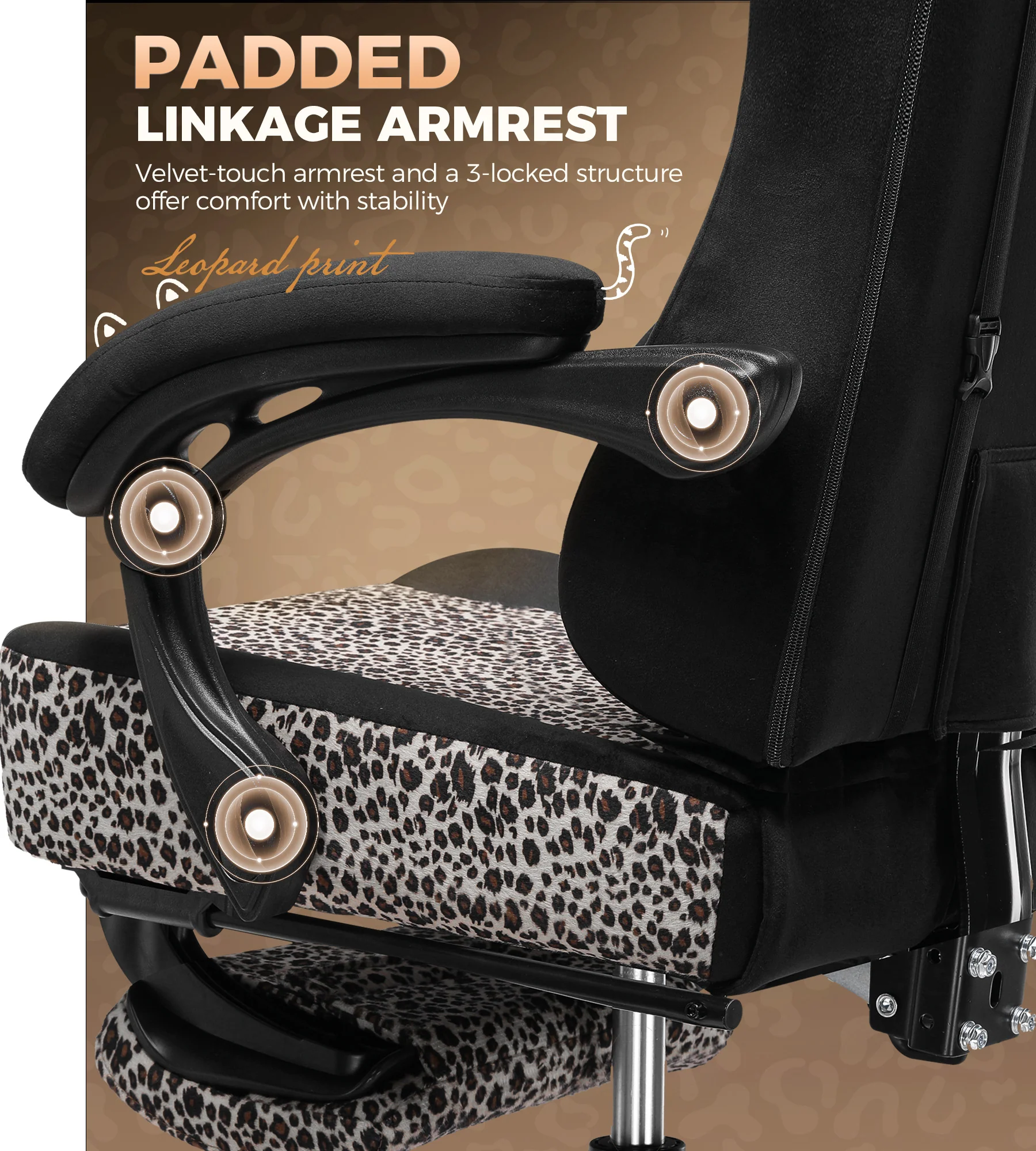 Leopard Cat Gaming Chair GTP710 - Image 6