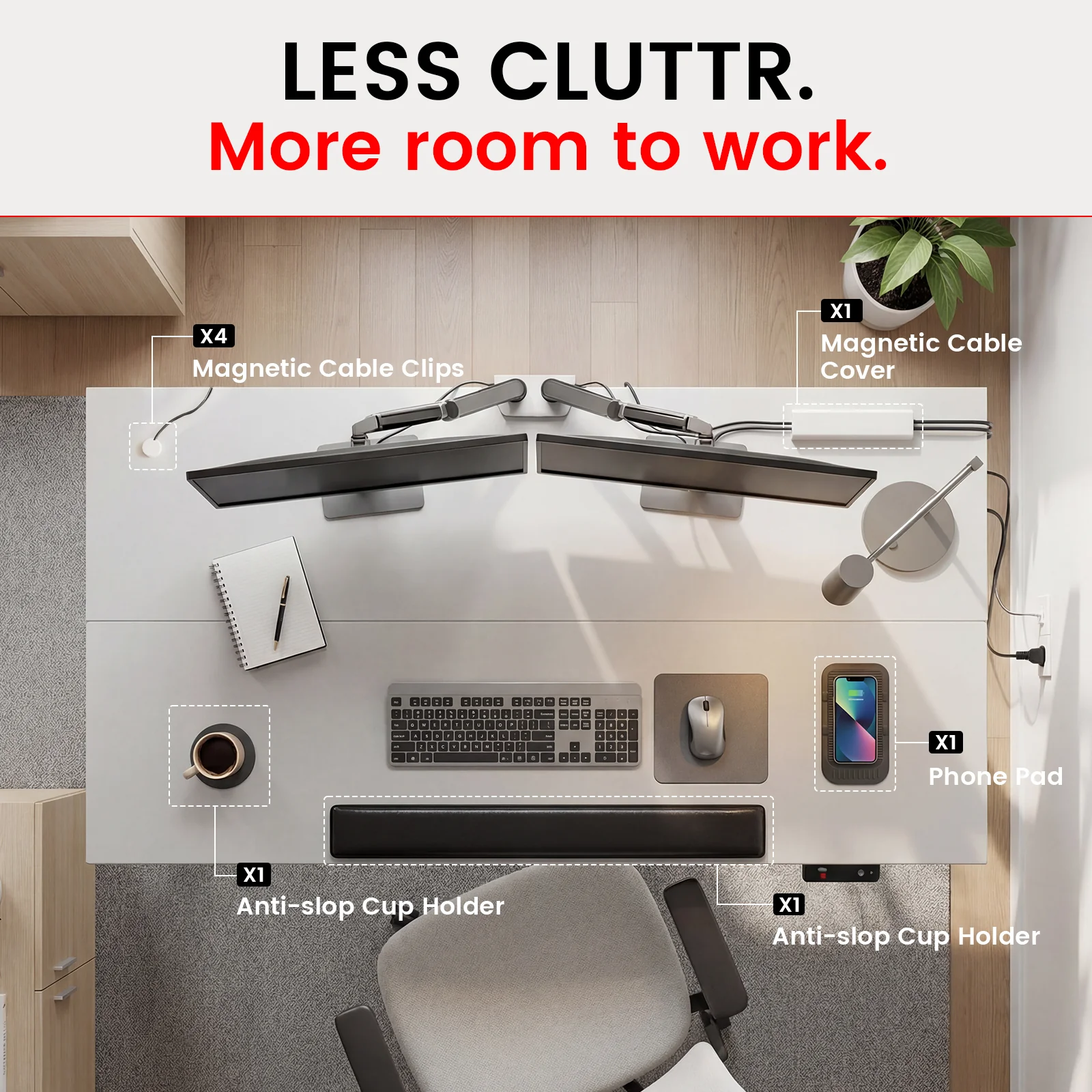 GTPlayer Zoned-Tilt 4-Motor Ergonomic Smart Standing Desk - Image 5
