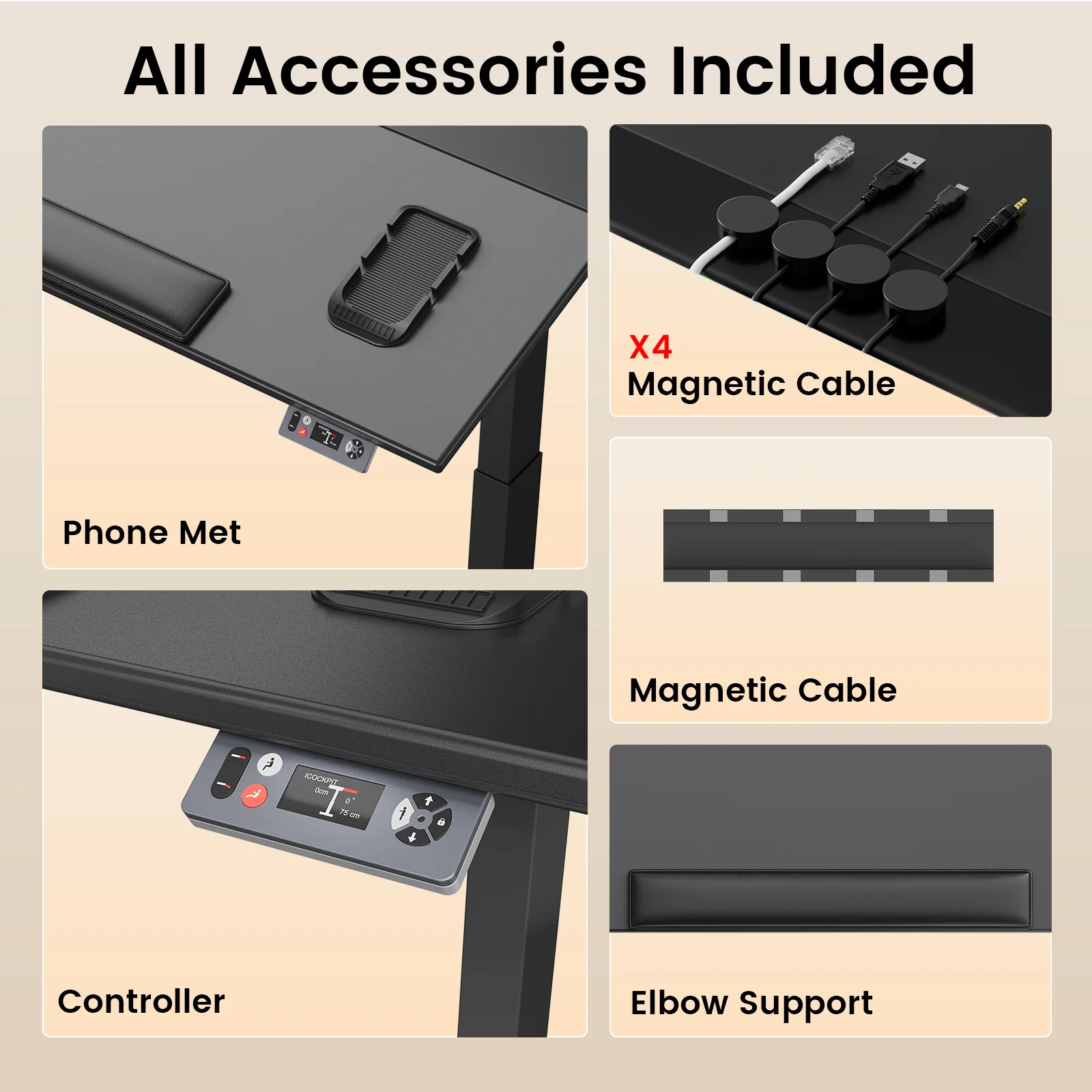 GTPlayer Zoned-Tilt 4-Motor Ergonomic Smart Standing Desk - Image 9