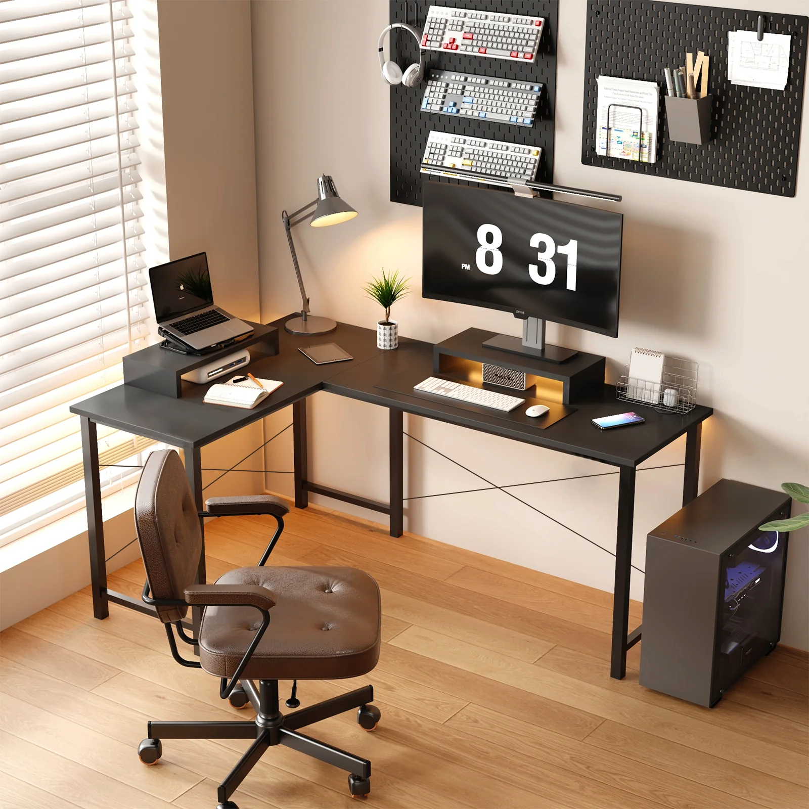 L-shaped Series RGB Gaming Desk GTZ-410 - Image 10