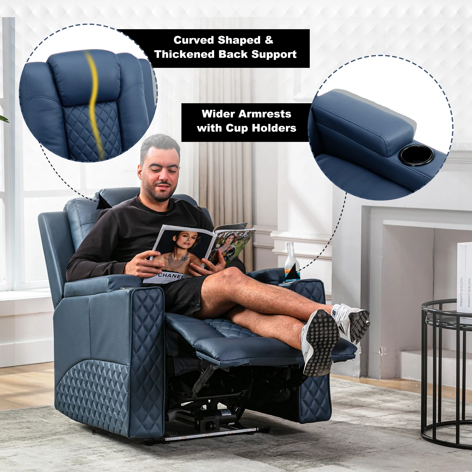 Massage Recliner with LED Lighting H7137 - Image 17
