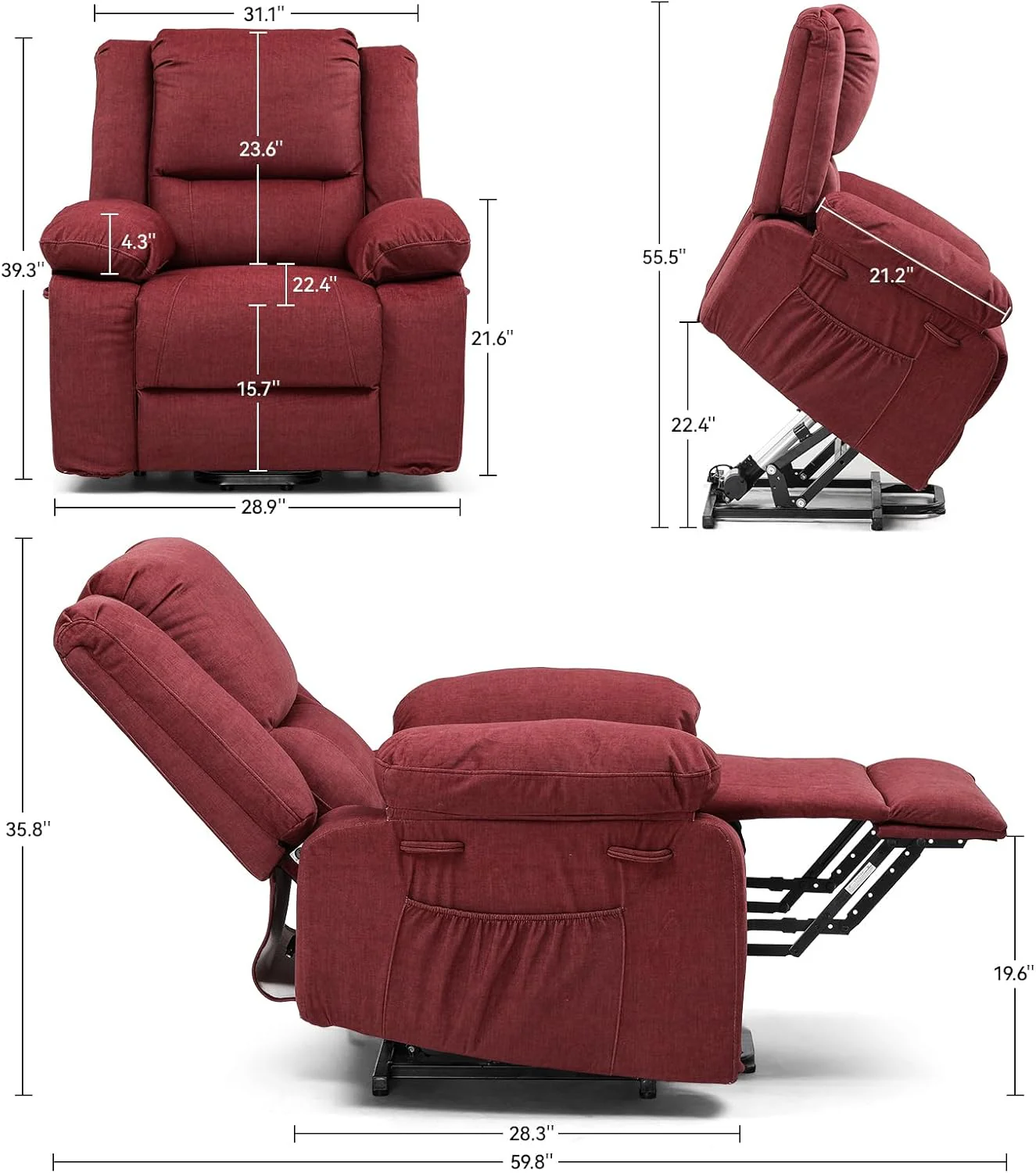 Power Lift Recliner Chair H7165 - Image 20