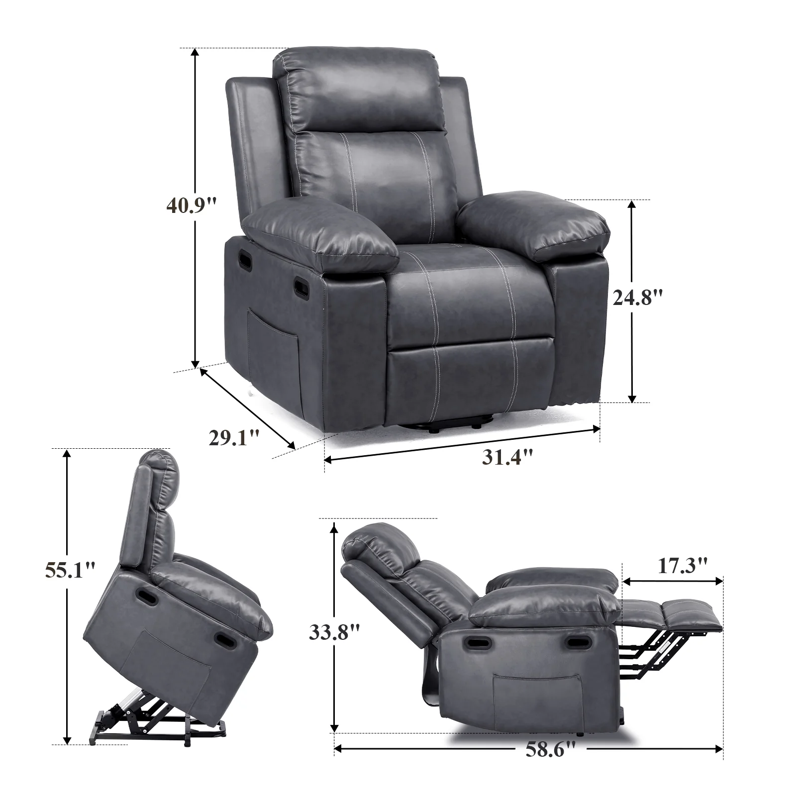 Massage Recliner Chair H7175 - Image 17