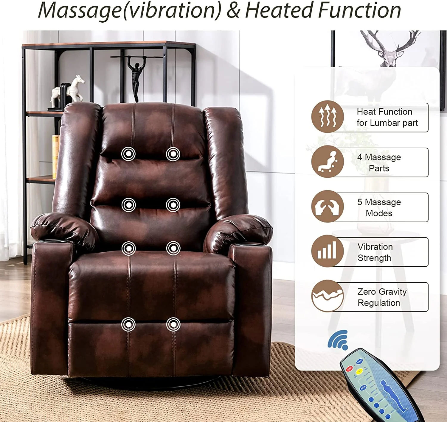 Massage Recliner Chair with Speaker H7237MP - Image 14