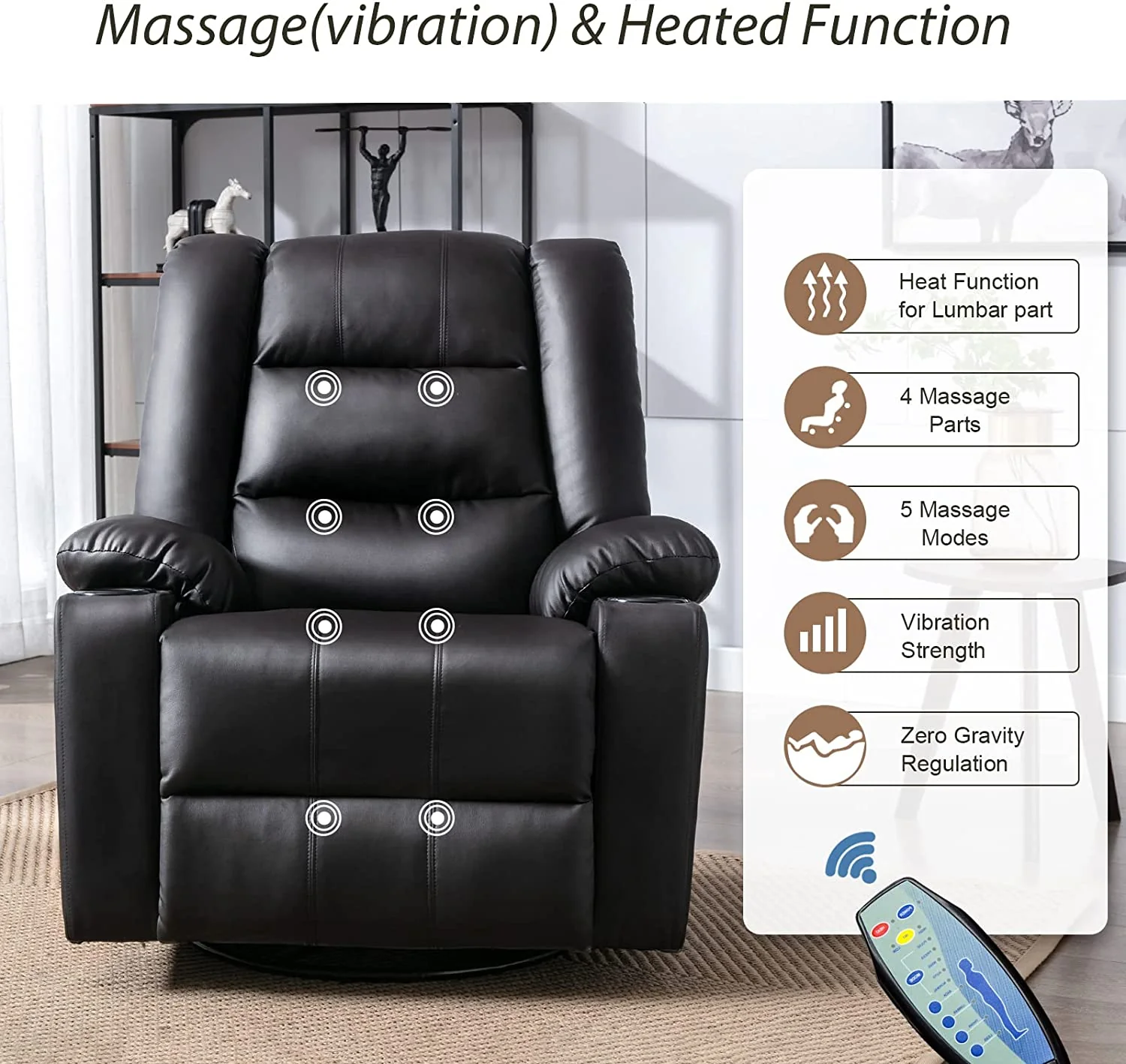 Massage Recliner Chair with Speaker H7237MP - Image 5