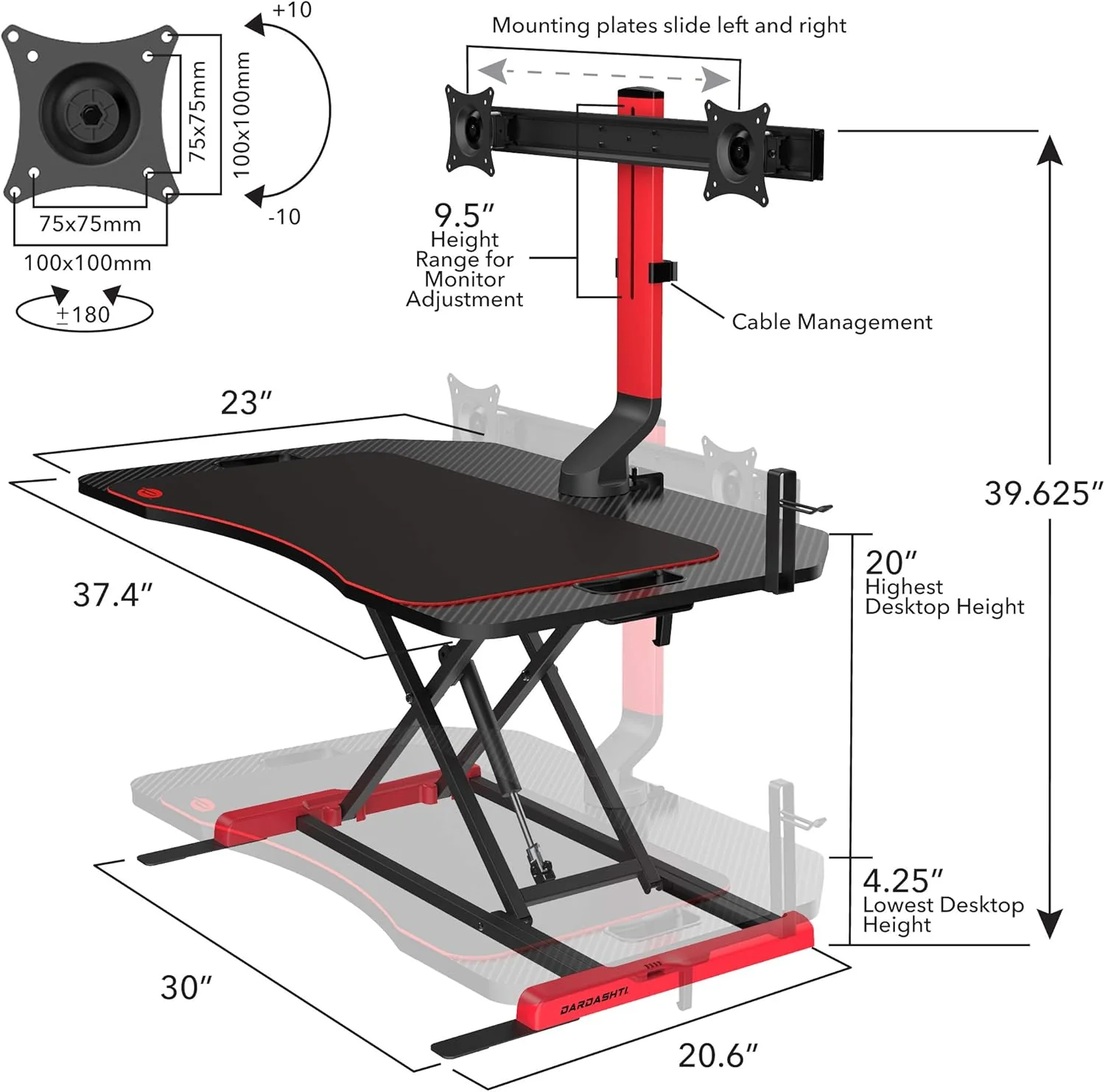 Height Adjustable Sit-to-Stand Desk - Image 3