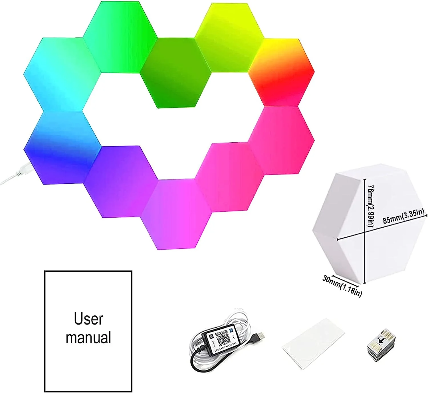 Hexagon LED Wall Light Panels (10 Pack) - Image 13