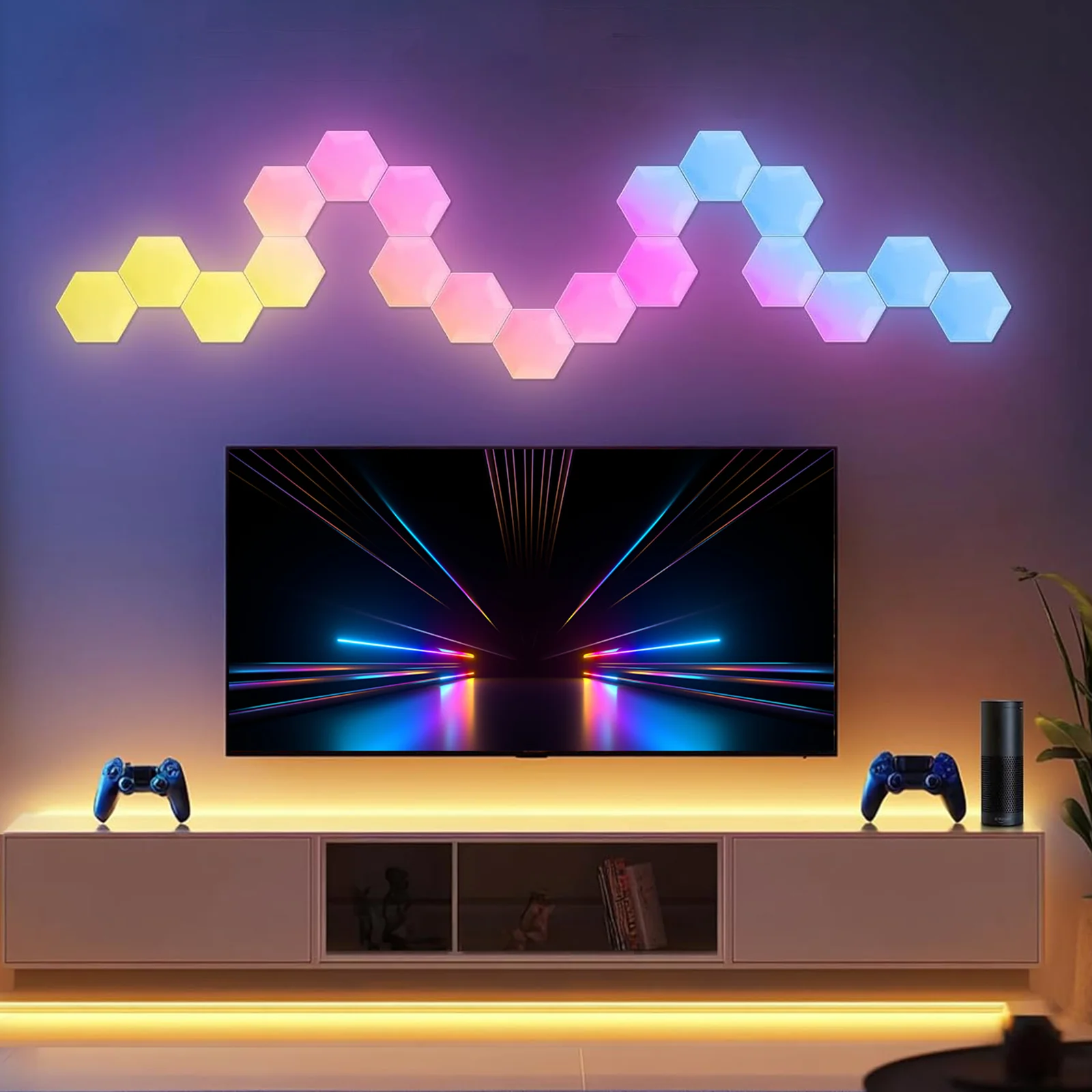 Hexagon LED Wall Light Panels (10 Pack) - Image 3