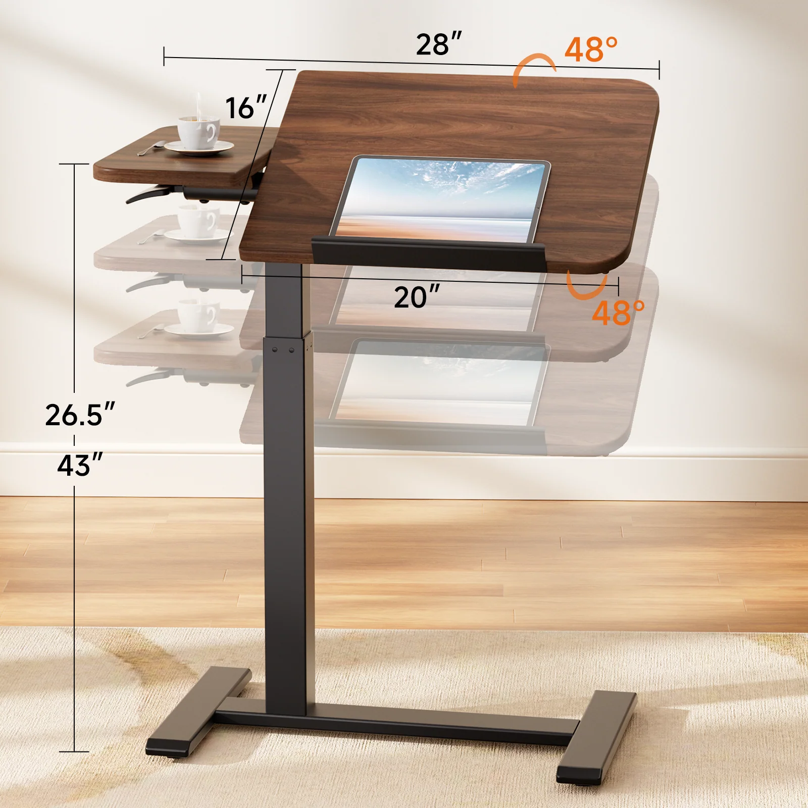 Adjustable Overbed Table LT003 - Image 11