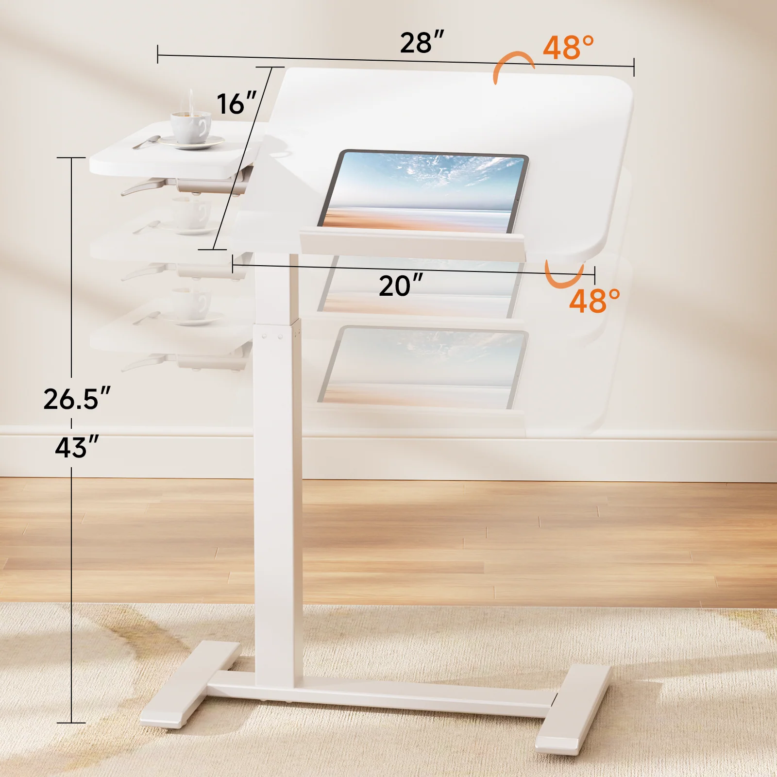 Adjustable Overbed Table LT003 - Image 2