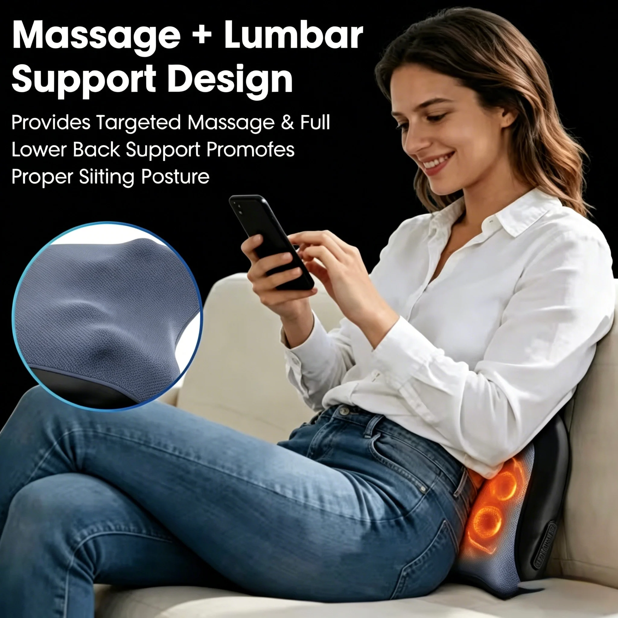 Heat & Massage Lumbar Support - Image 3