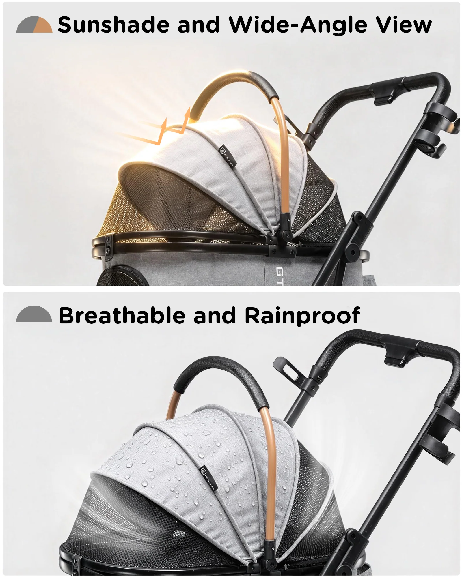 Foldable Pet Stroller PET-CART01 for Cats & Small Dogs - Image 14
