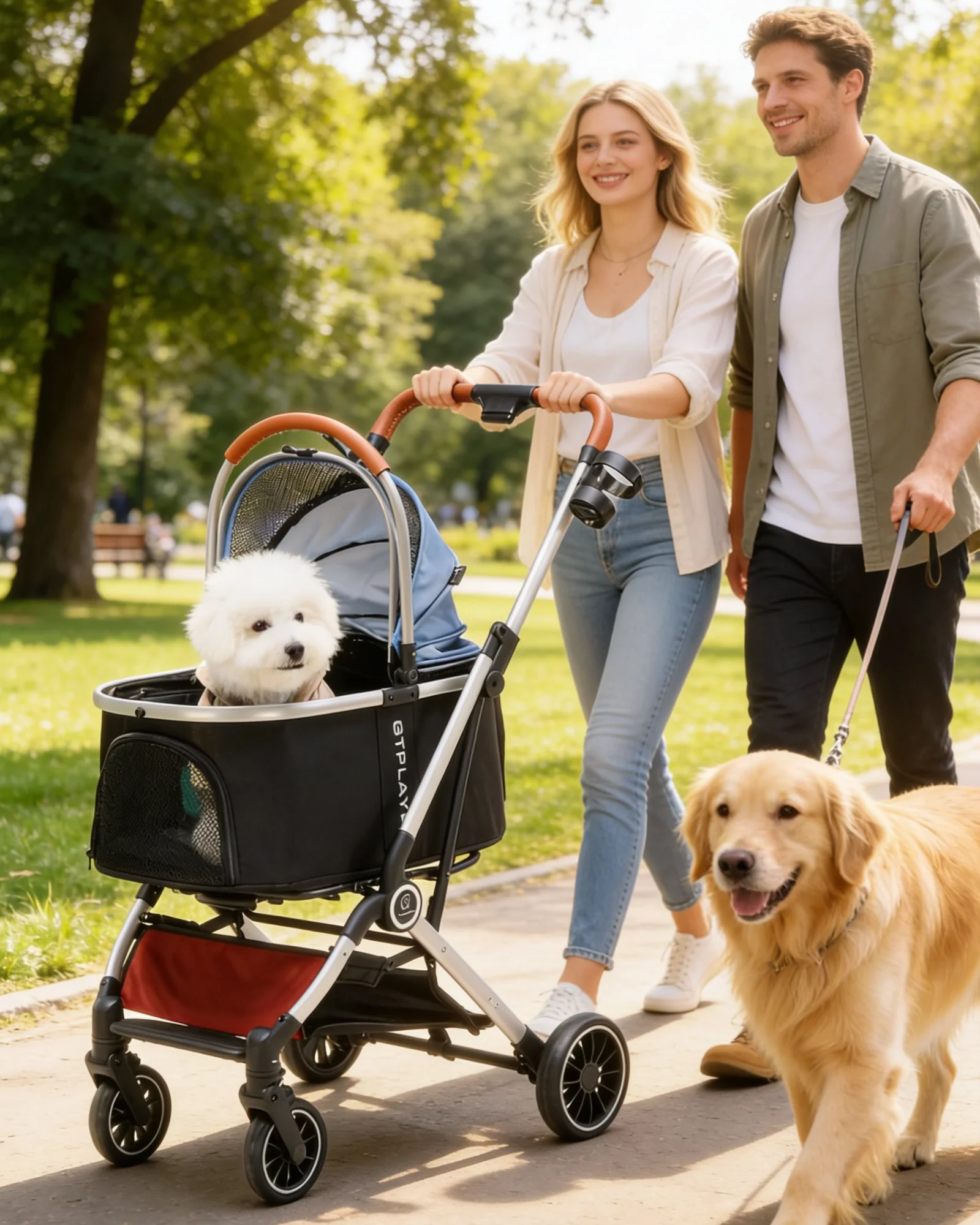 Foldable Pet Stroller PET-CART01 for Cats & Small Dogs - Image 20