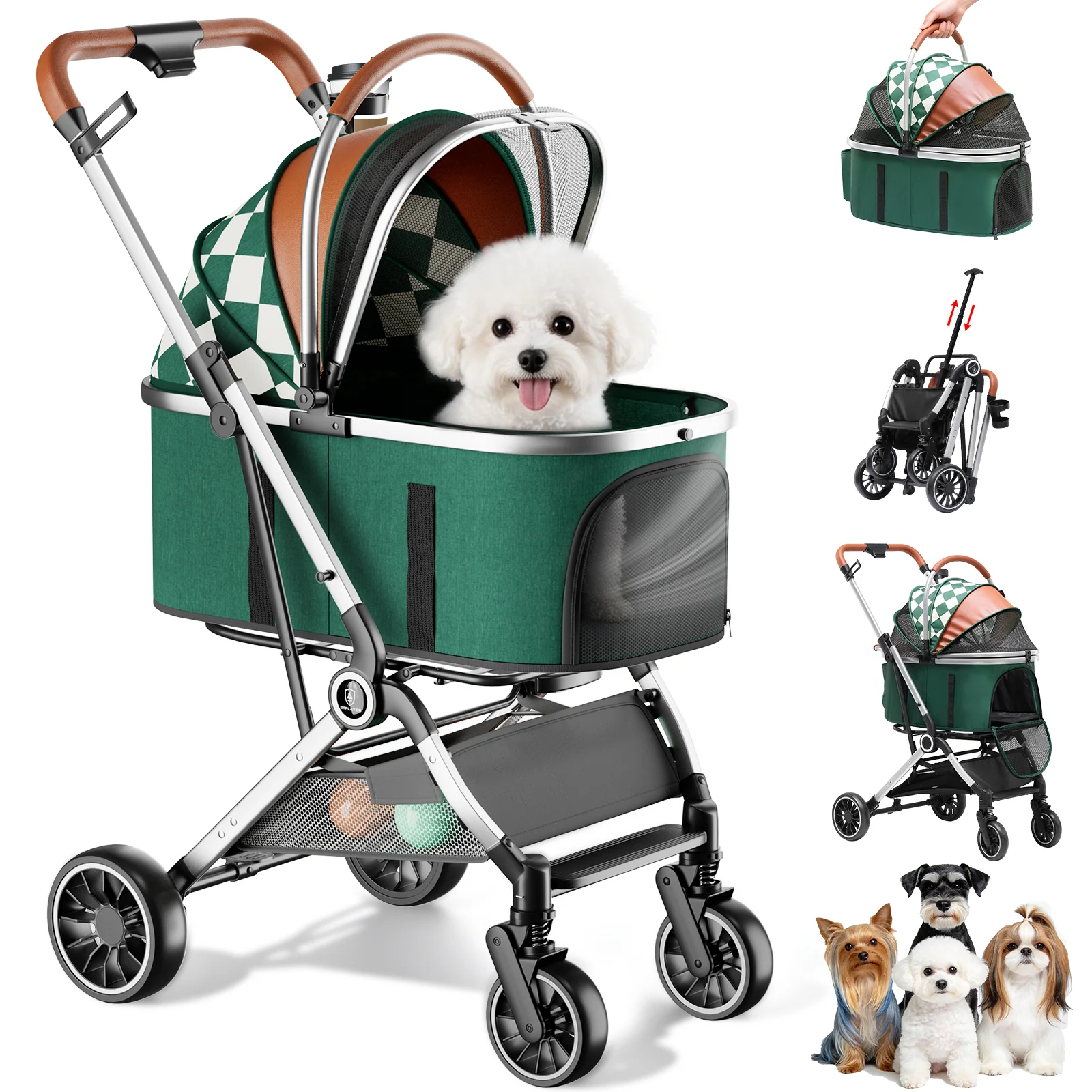 Foldable Pet Stroller PET-CART01 for Cats & Small Dogs - Image 29