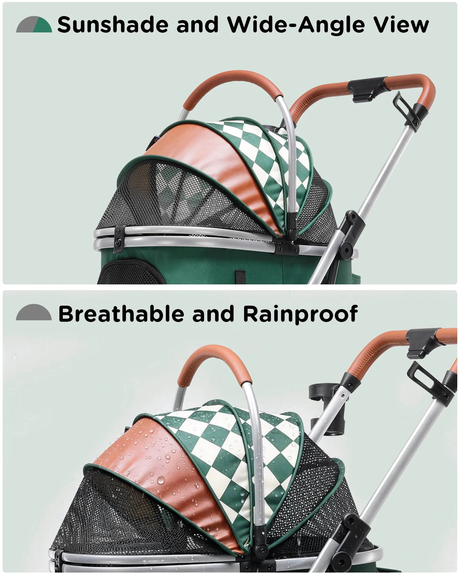 Foldable Pet Stroller PET-CART01 for Cats & Small Dogs - Image 30