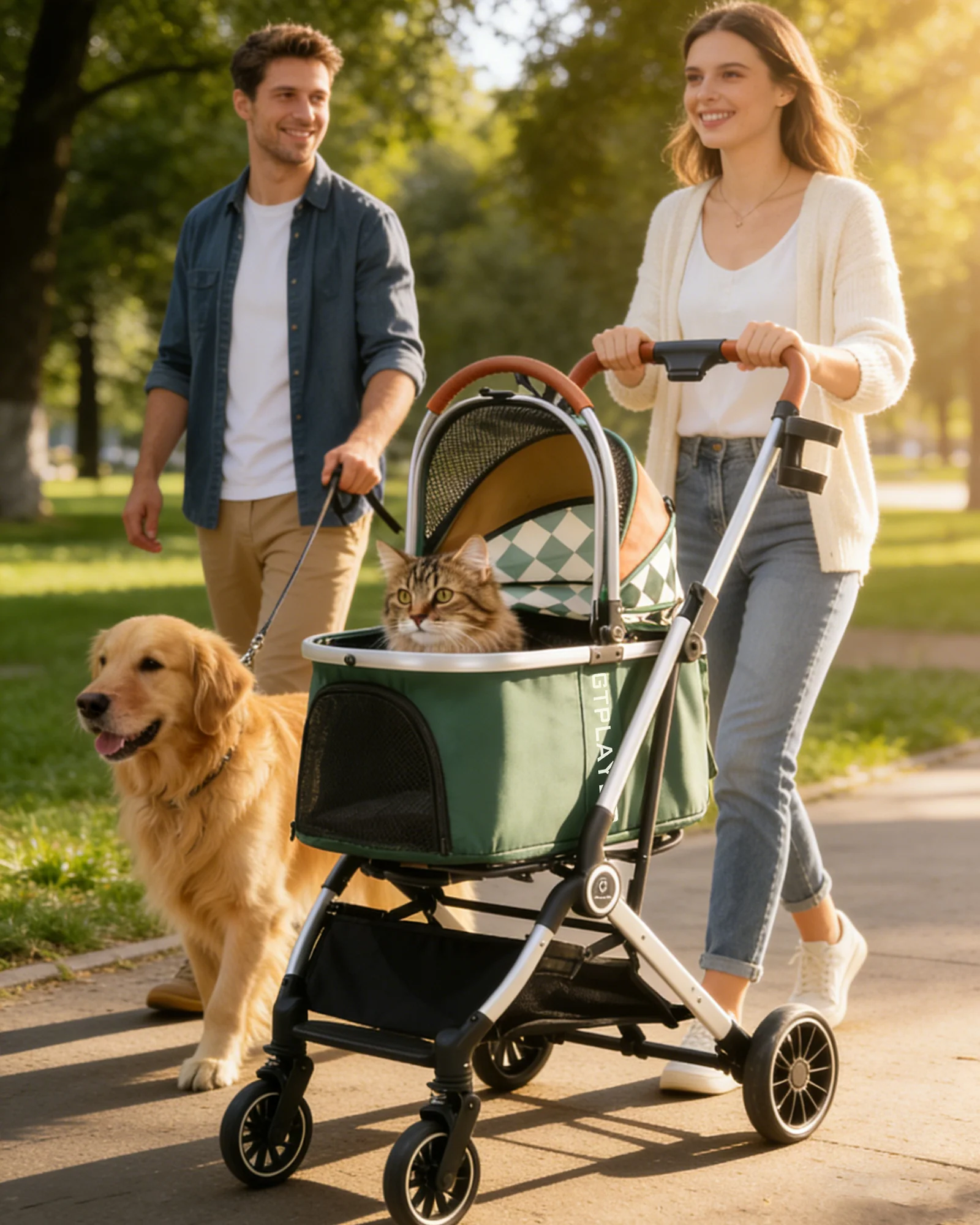 Foldable Pet Stroller PET-CART01 for Cats & Small Dogs - Image 35