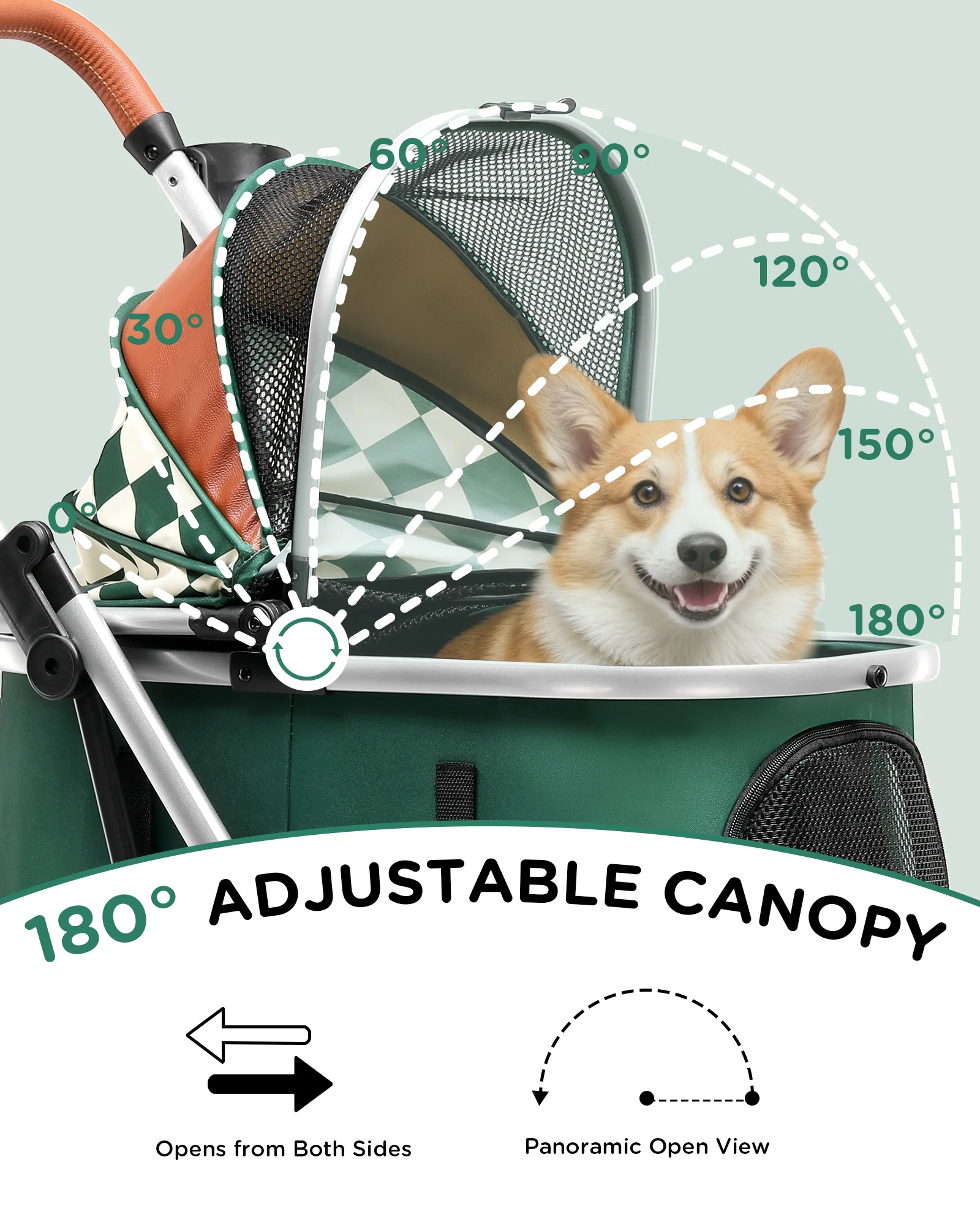 Foldable Pet Stroller PET-CART01 for Cats & Small Dogs - Image 37