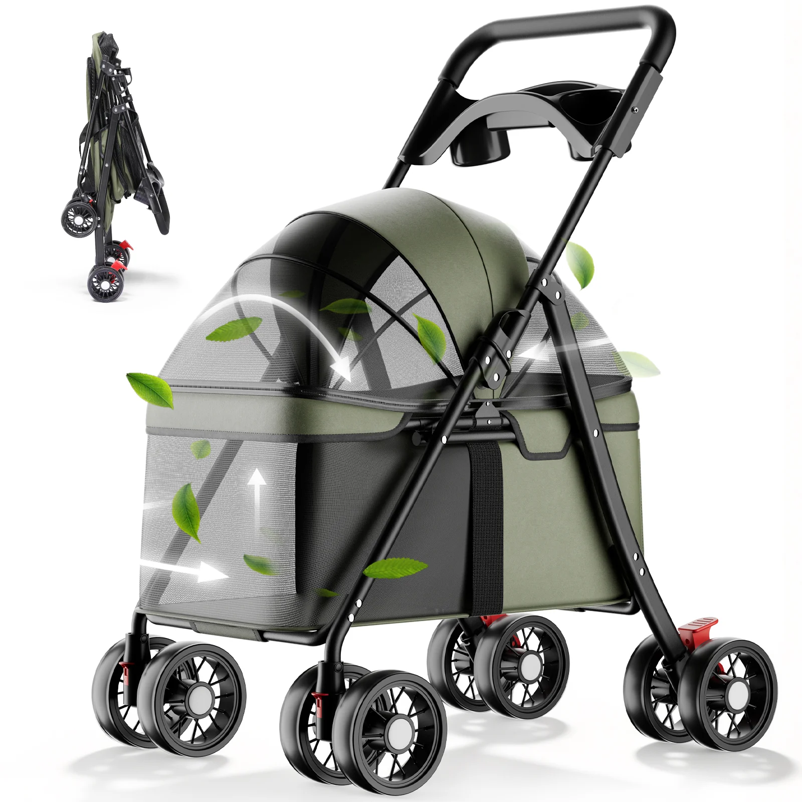 Foldable Pet Stroller PET-CART02 - Image 10