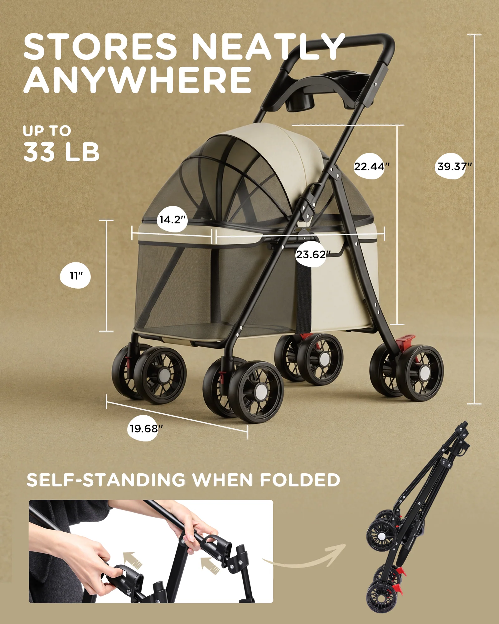 Foldable Pet Stroller PET-CART02 - Image 19