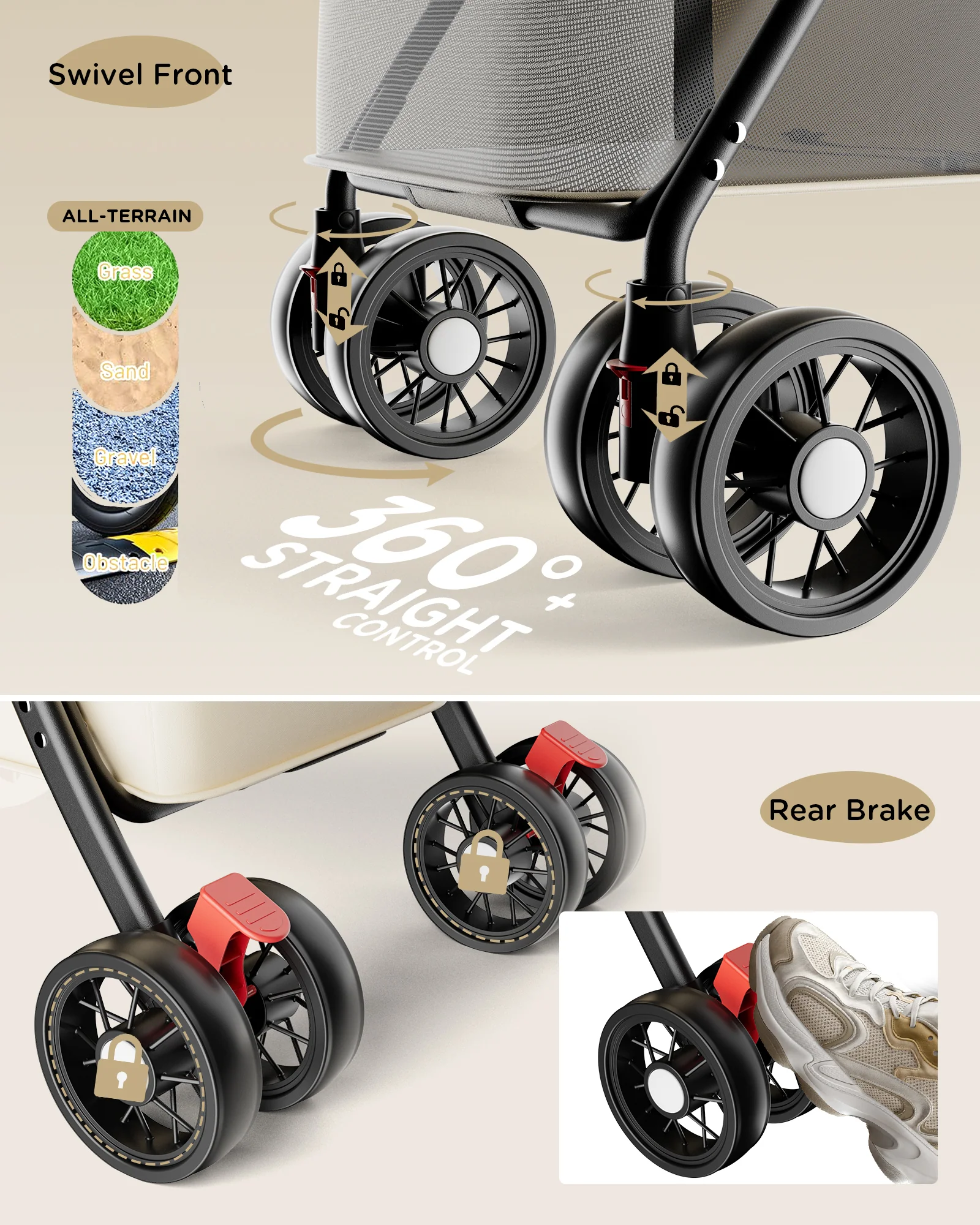 Foldable Pet Stroller PET-CART02 - Image 29