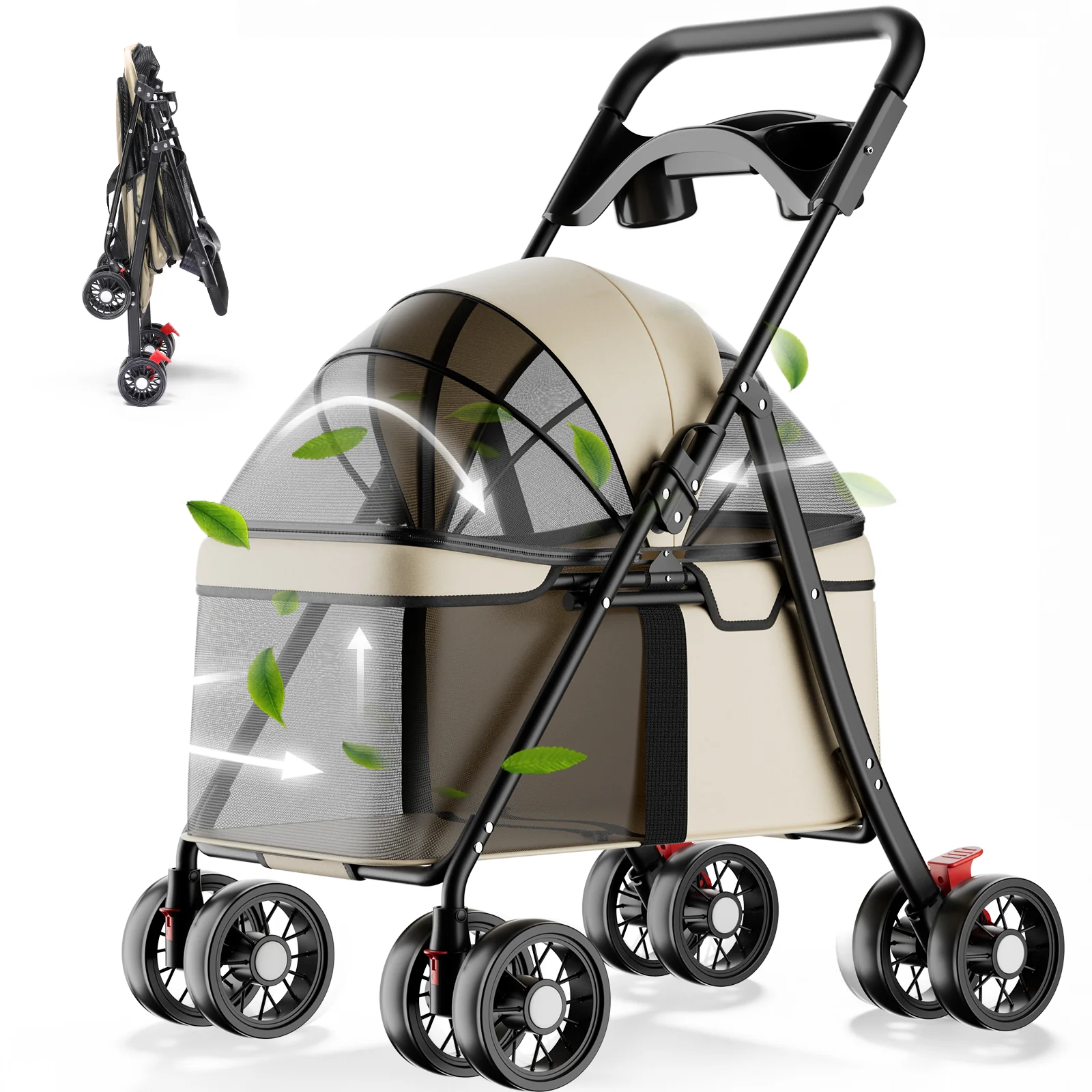 Foldable Pet Stroller PET-CART02 - Image 30