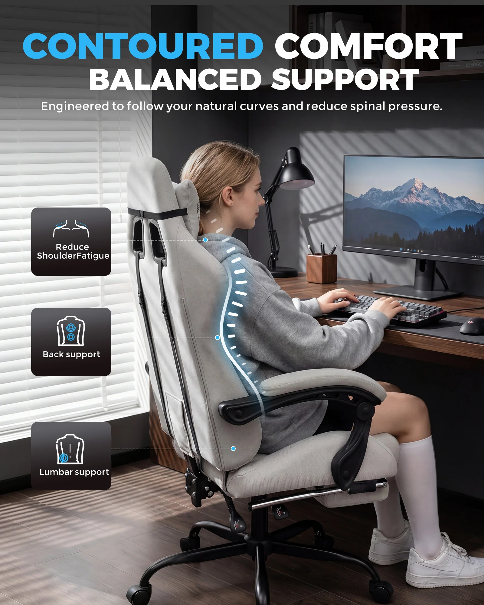 Pro Series Fabric Gaming Chiar GTBEE - Image 18