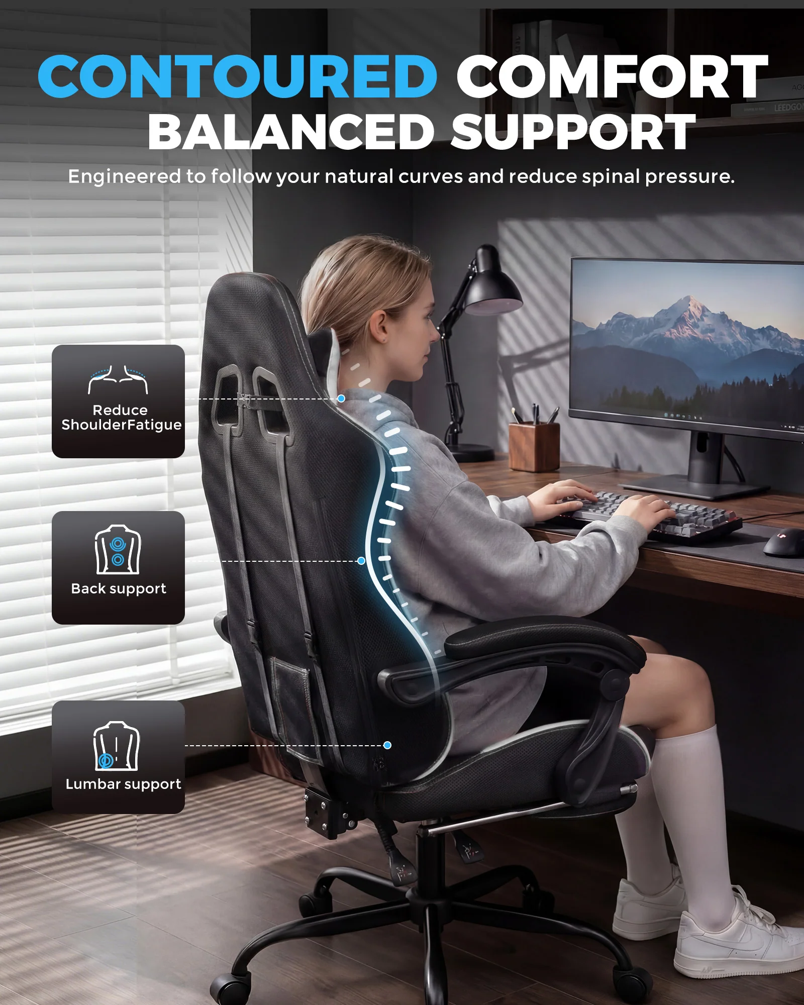 Pro Series Fabric Gaming Chiar GTBEE - Image 7