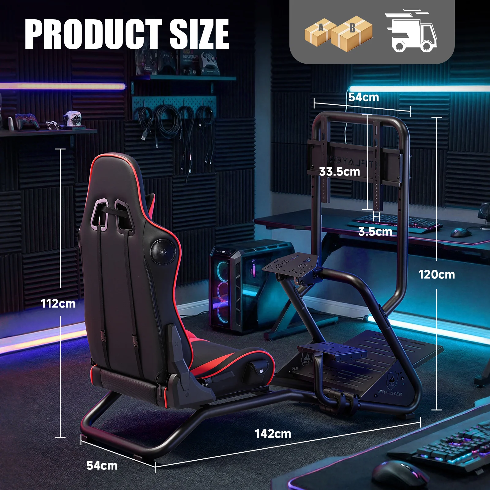 Rush Series GTS03 PRO Sim Racing Cockpit - Image 35