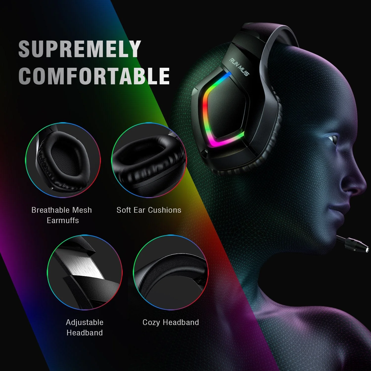 Gaming Headset RU13 - Image 3