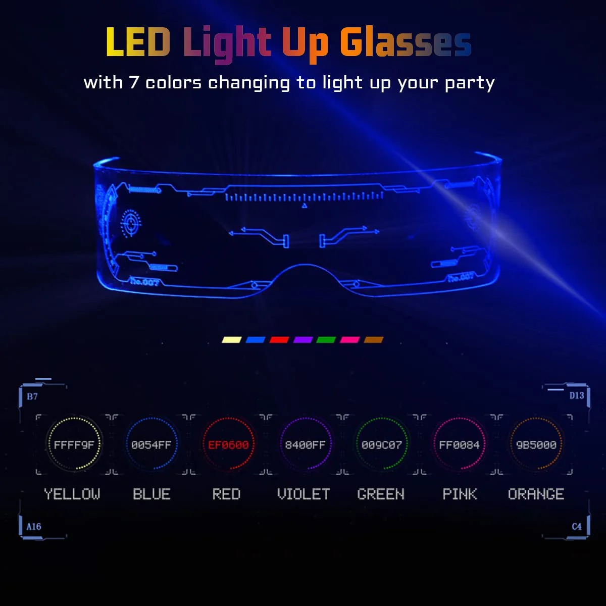 GTRAICNG Cyberpunk glasses LG01 (3PCS) - Image 4