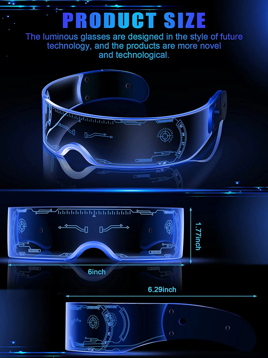 GTRAICNG Cyberpunk glasses LG01 (3PCS) - Image 7